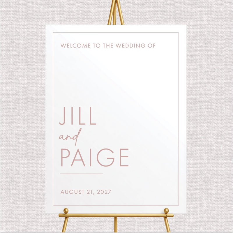 Modern Block LGBTQ Wedding Welcome Sign