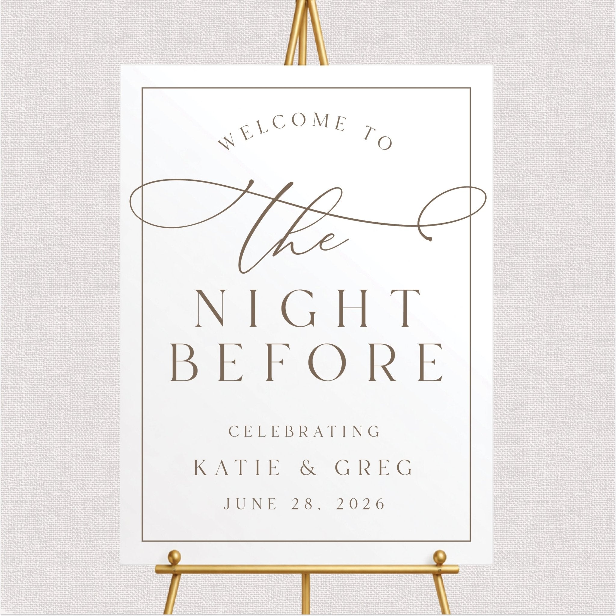 The Night Before Personalized Rehearsal Sign
