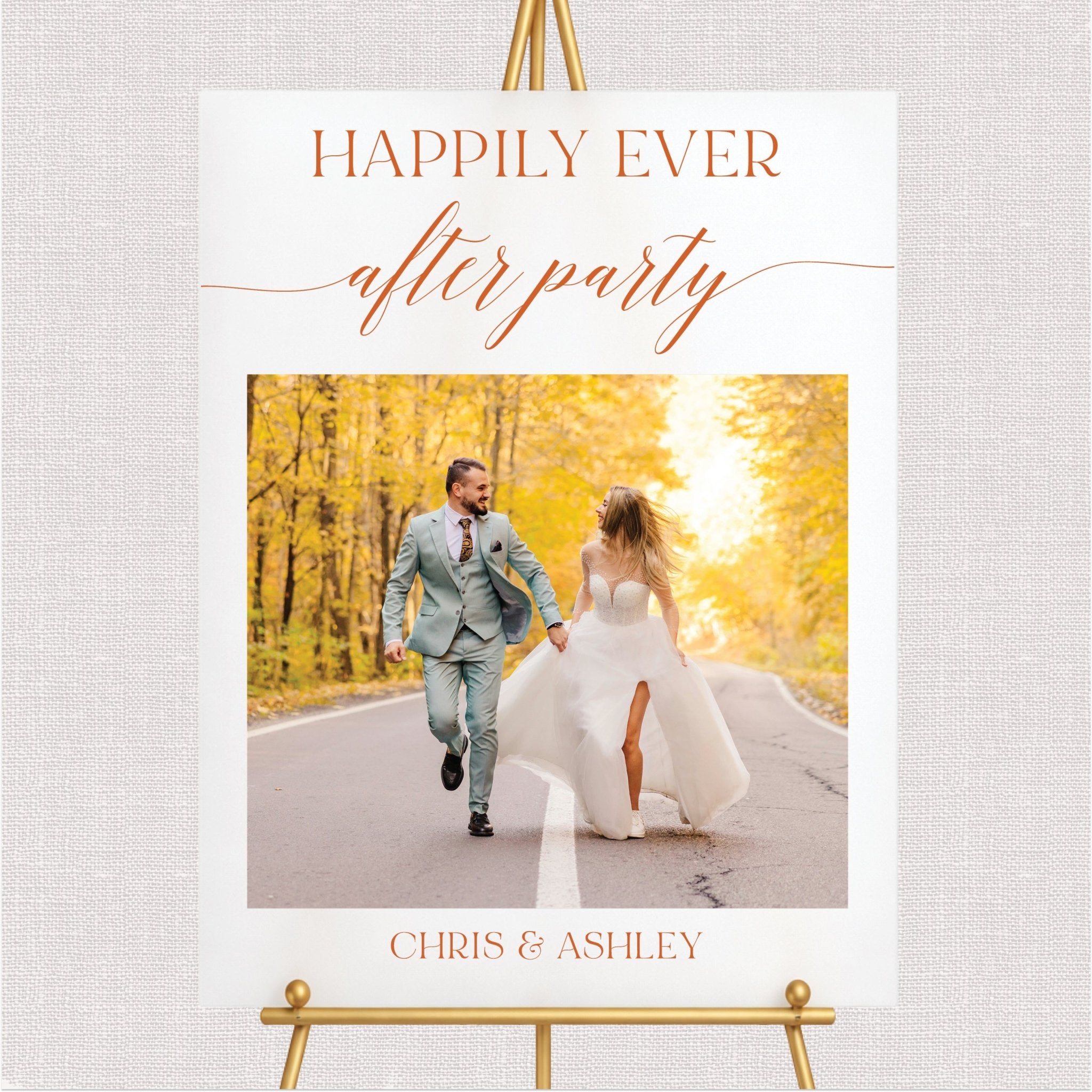 Happily Ever After Party Custom Photo Wedding Sign