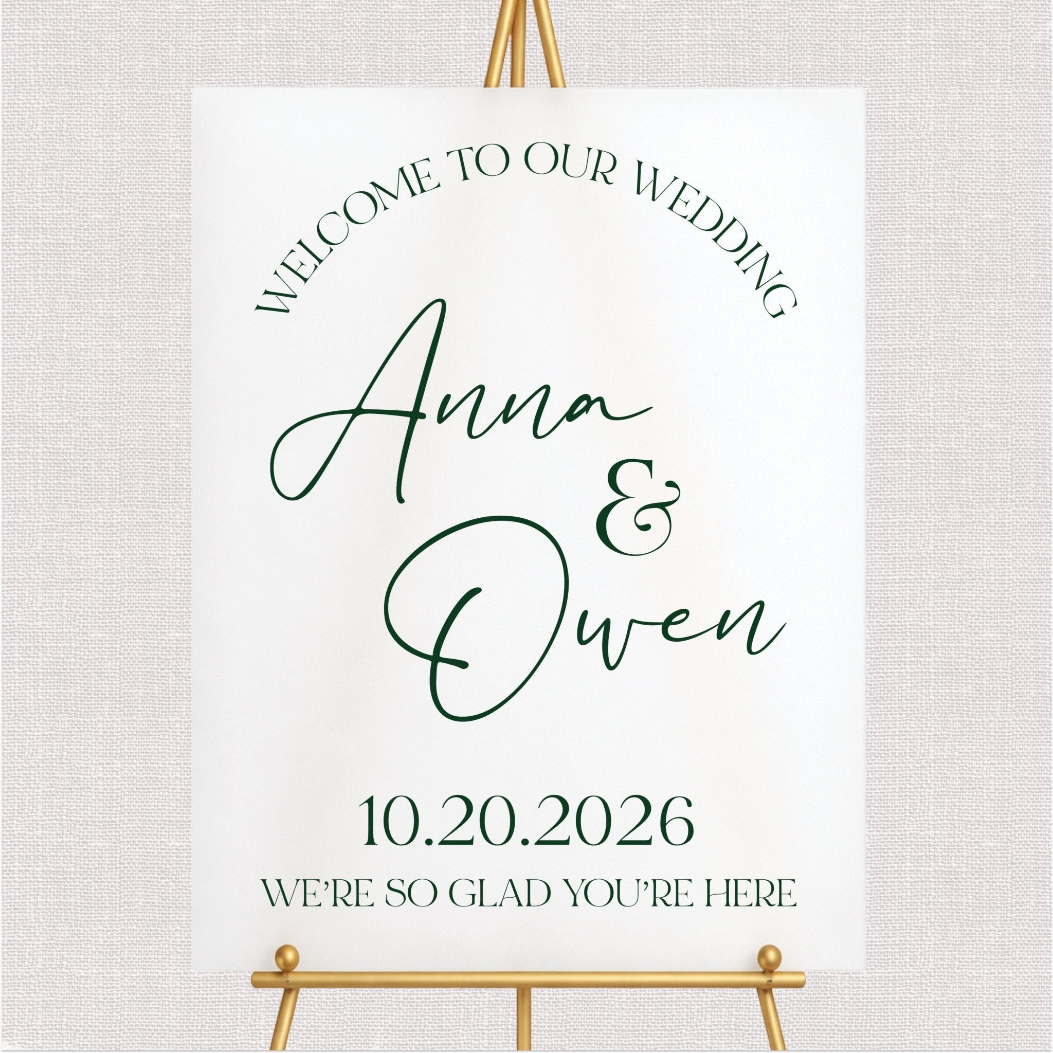 Personalized Wedding Welcome Sign