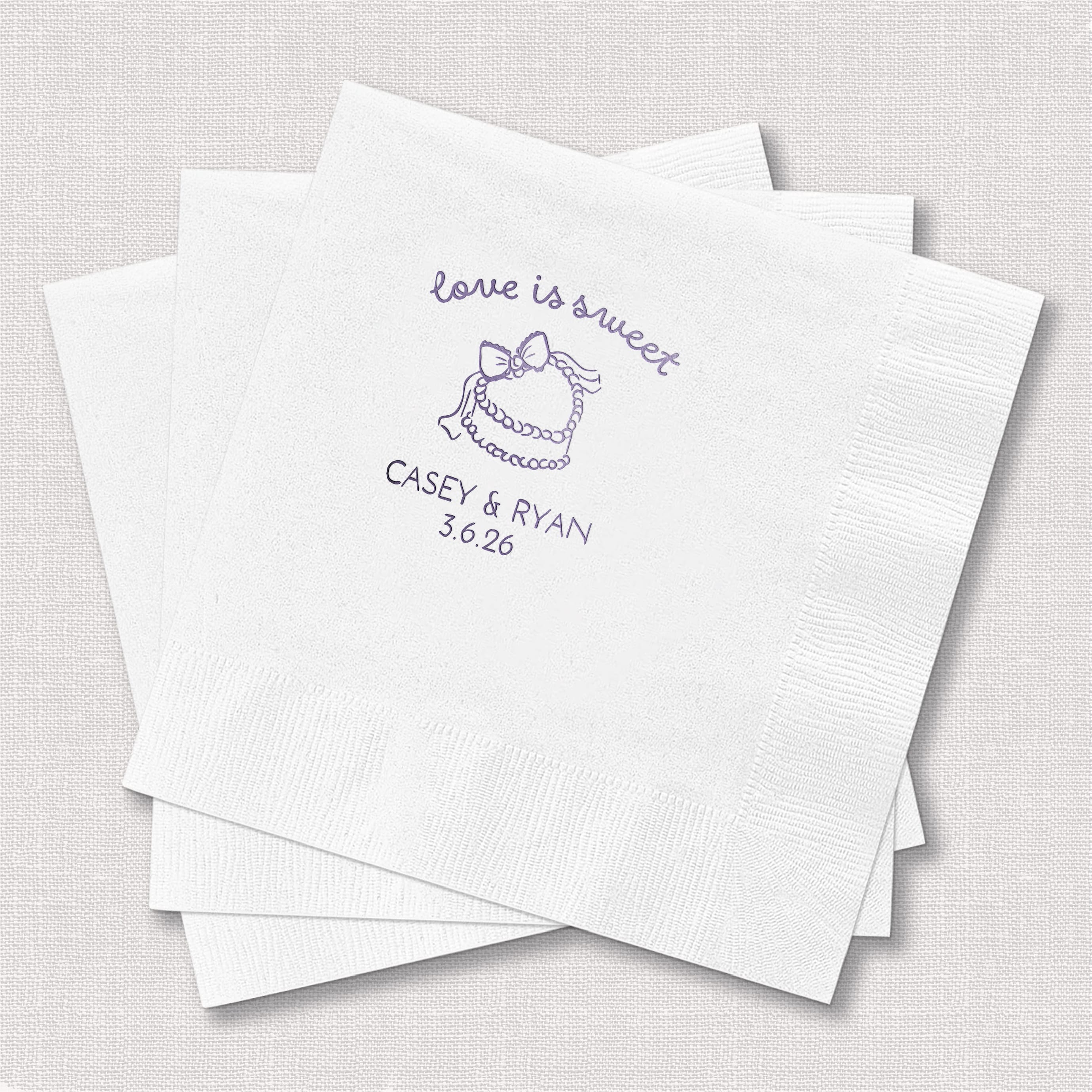 Love is Sweet Wedding Cocktail Napkins
