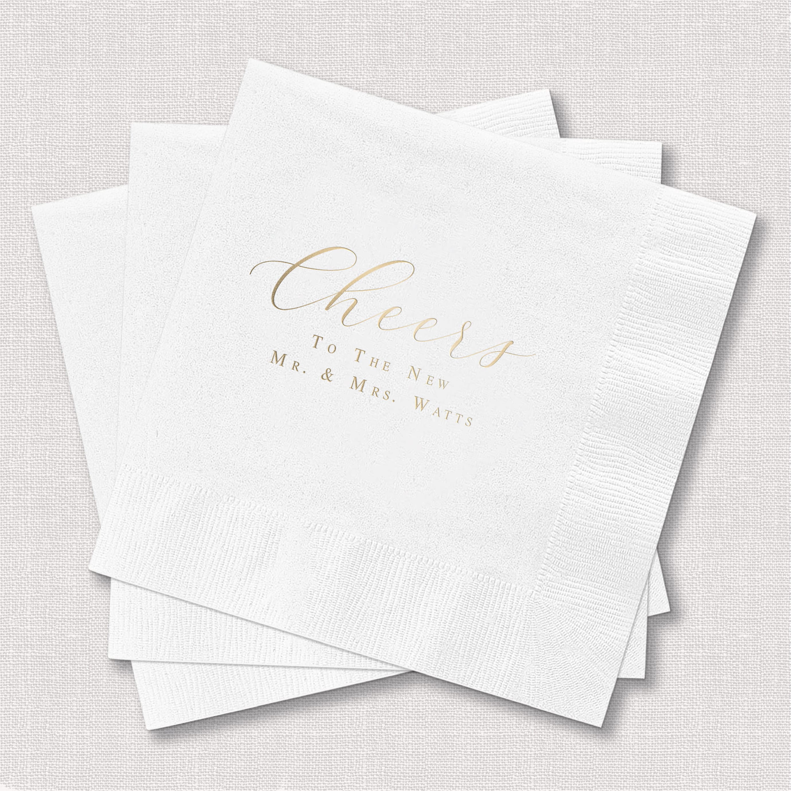 Cheers to the Newlyweds Wedding Napkins