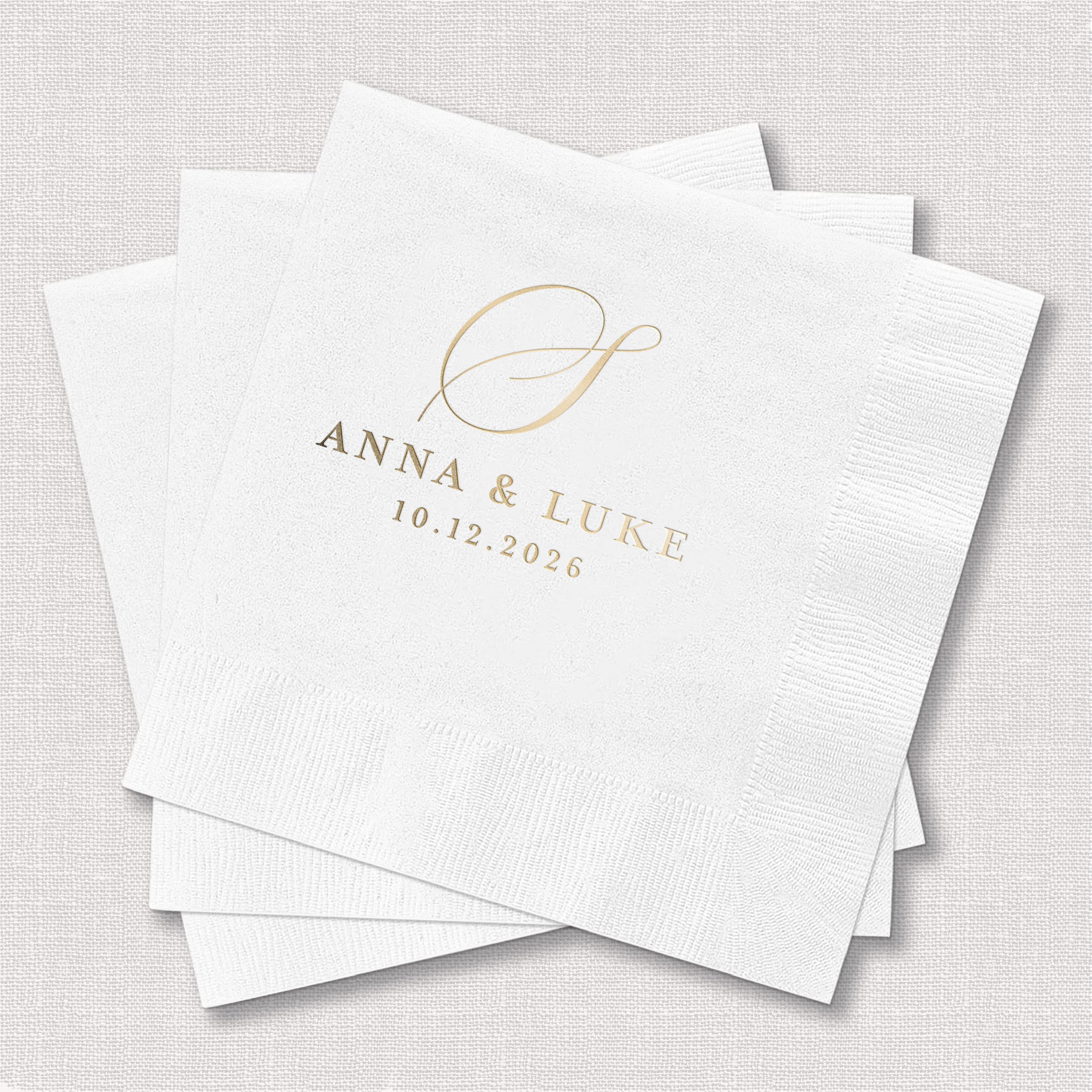 Classic Script Monogram Wedding Napkins
