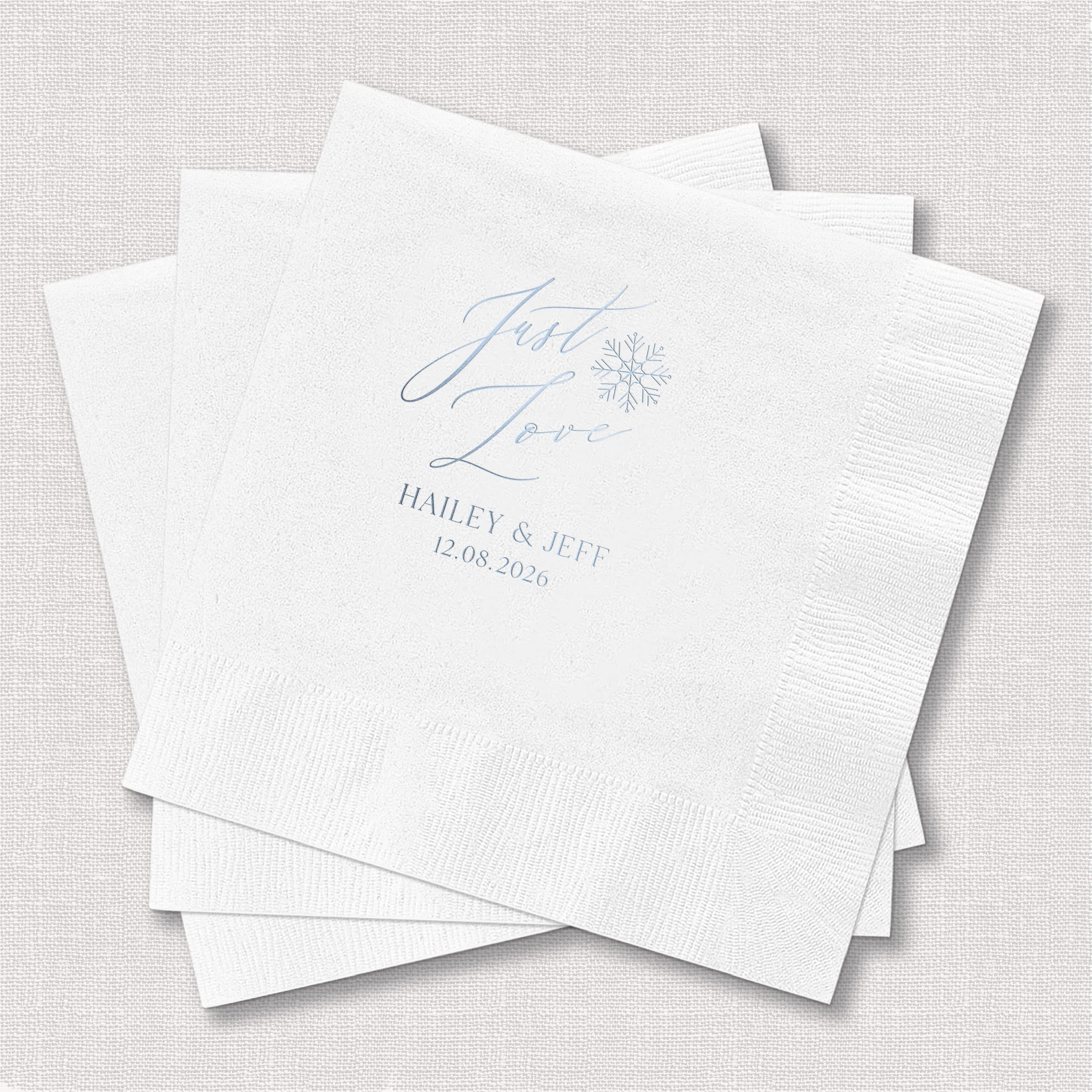 Just Love Personalized Wedding Napkins