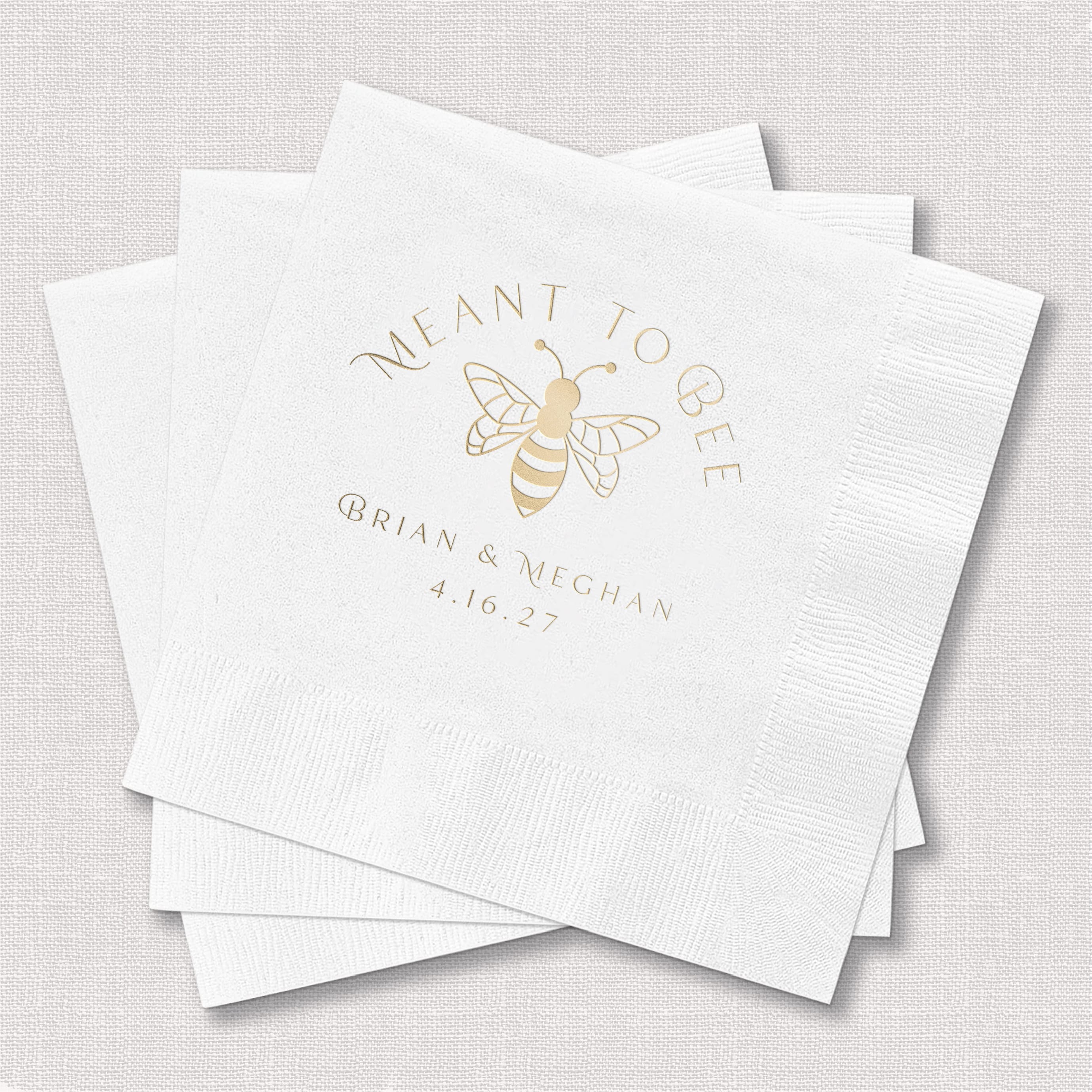 Meant to Bee Wedding Napkins