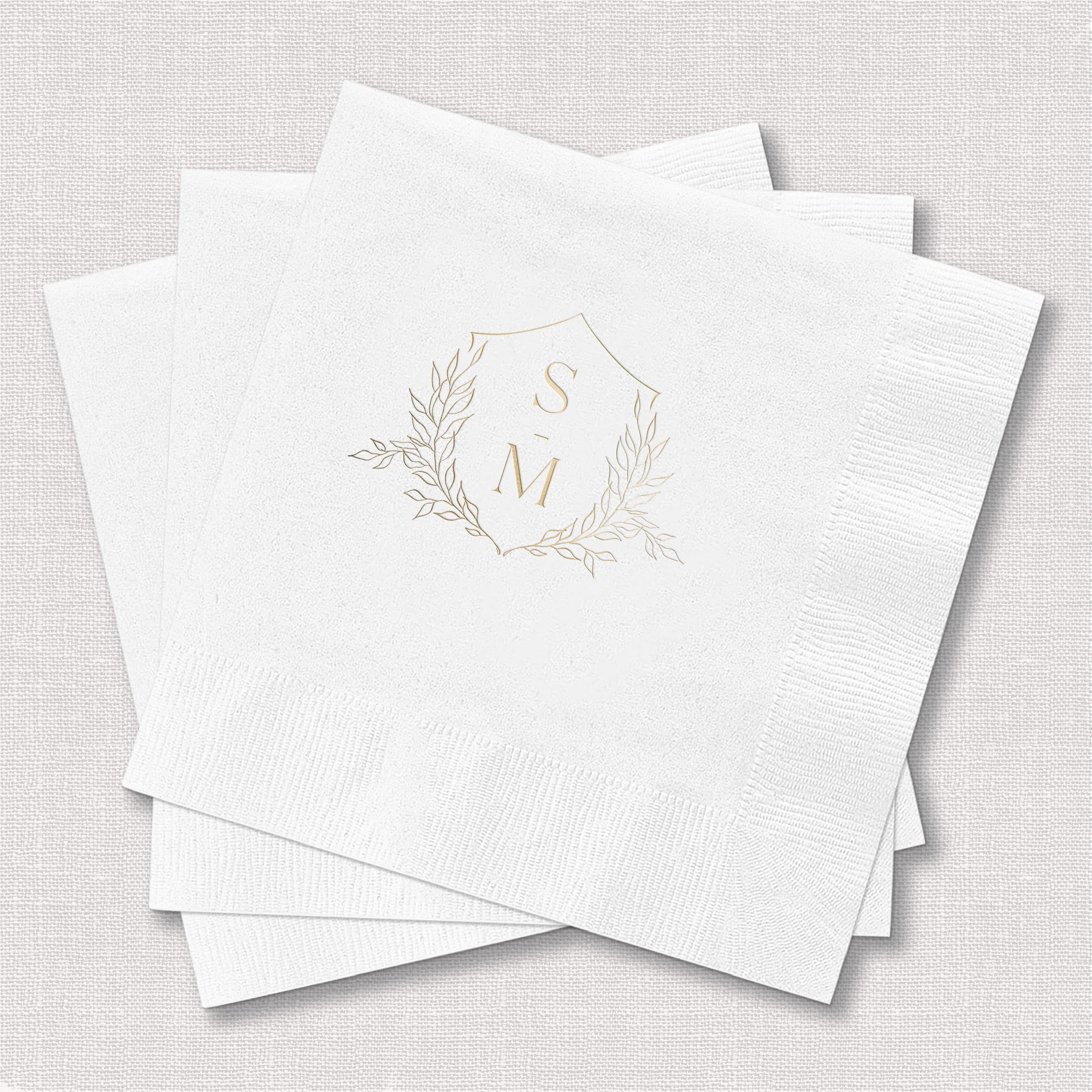 Classic Monogram Napkins for Wedding Decor