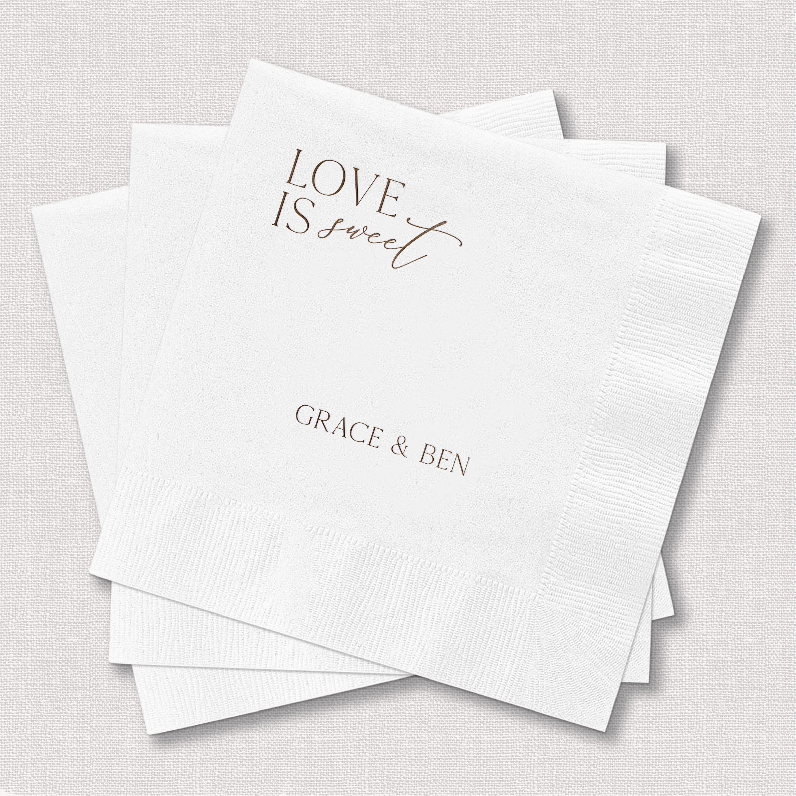 Love Is Sweet Wedding Napkins
