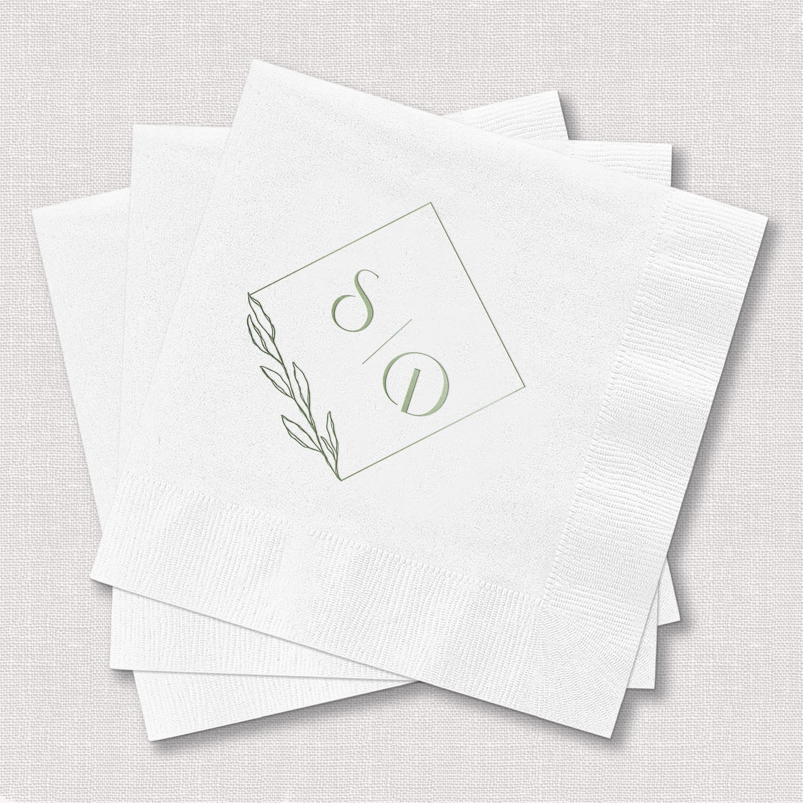 Elegant Custom Monogram Napkins for Weddings