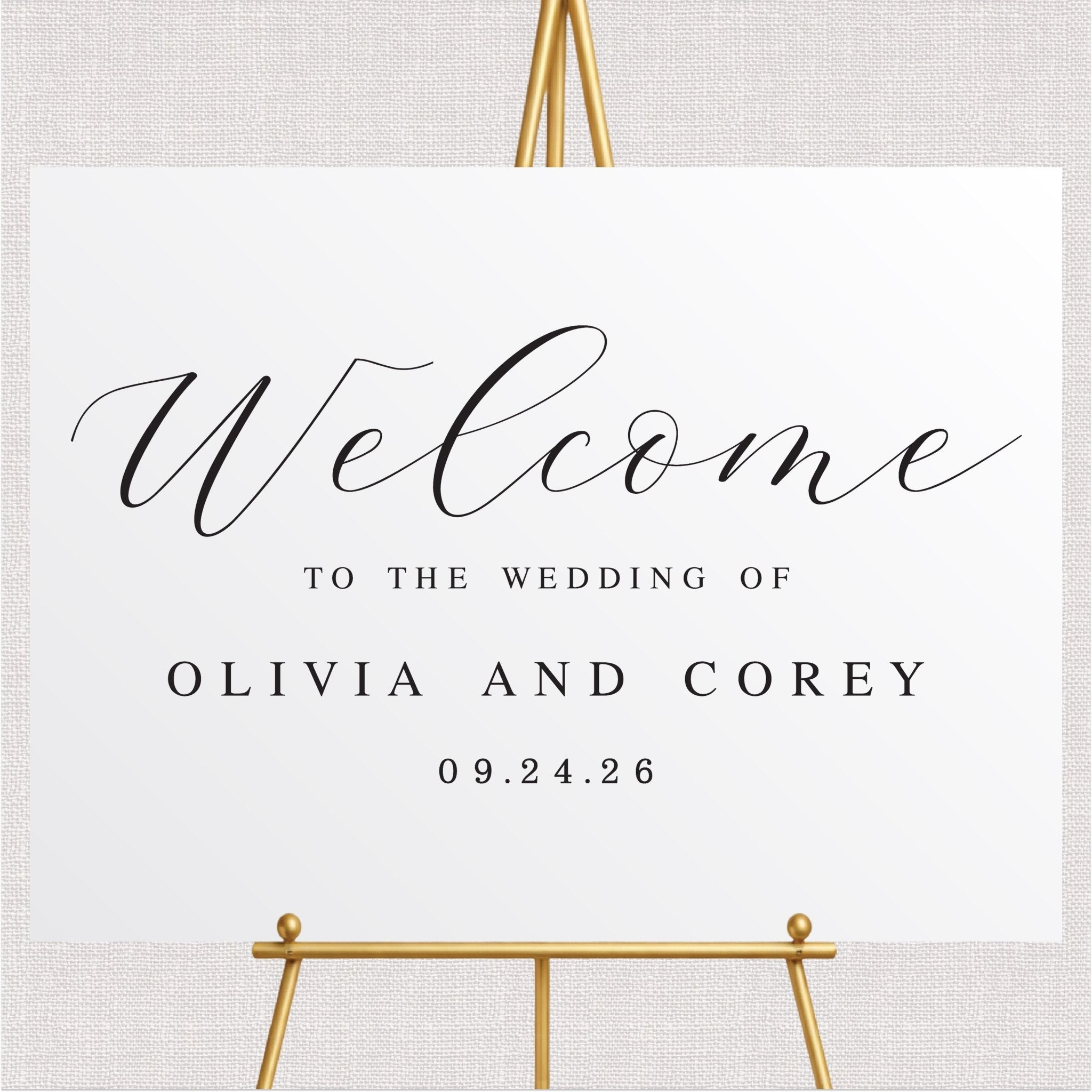 Wedding Welcome Sign - Landscape