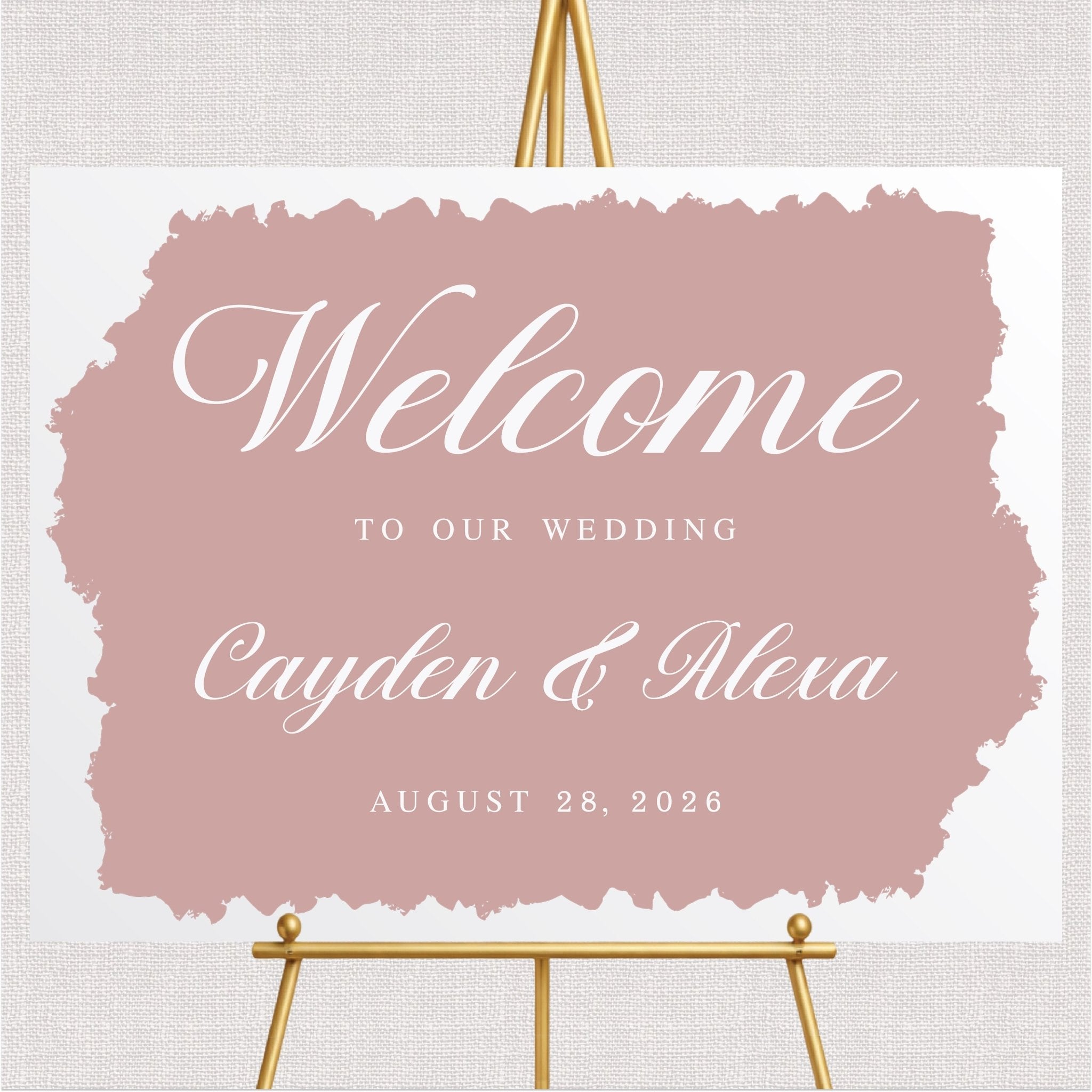 Colored Back Wedding Welcome Sign