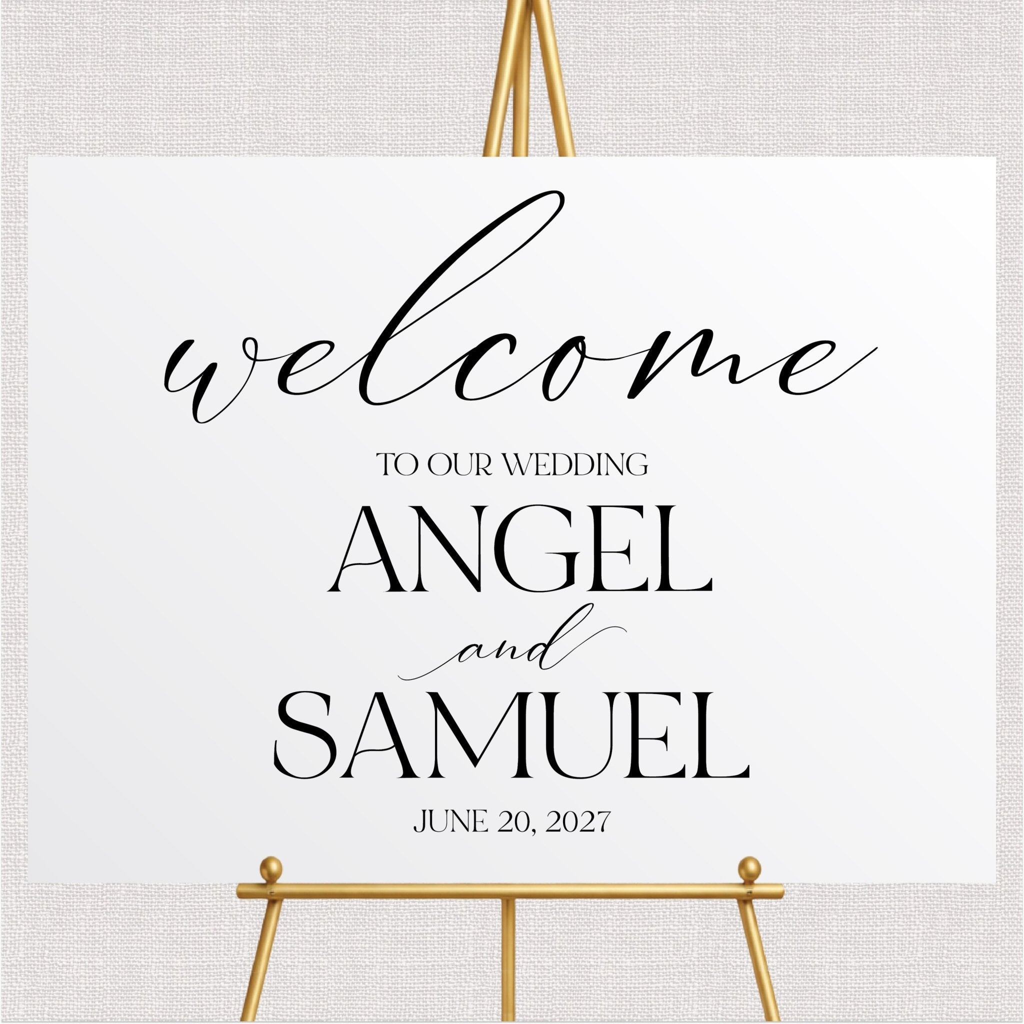 Welcome to Our Wedding Sign