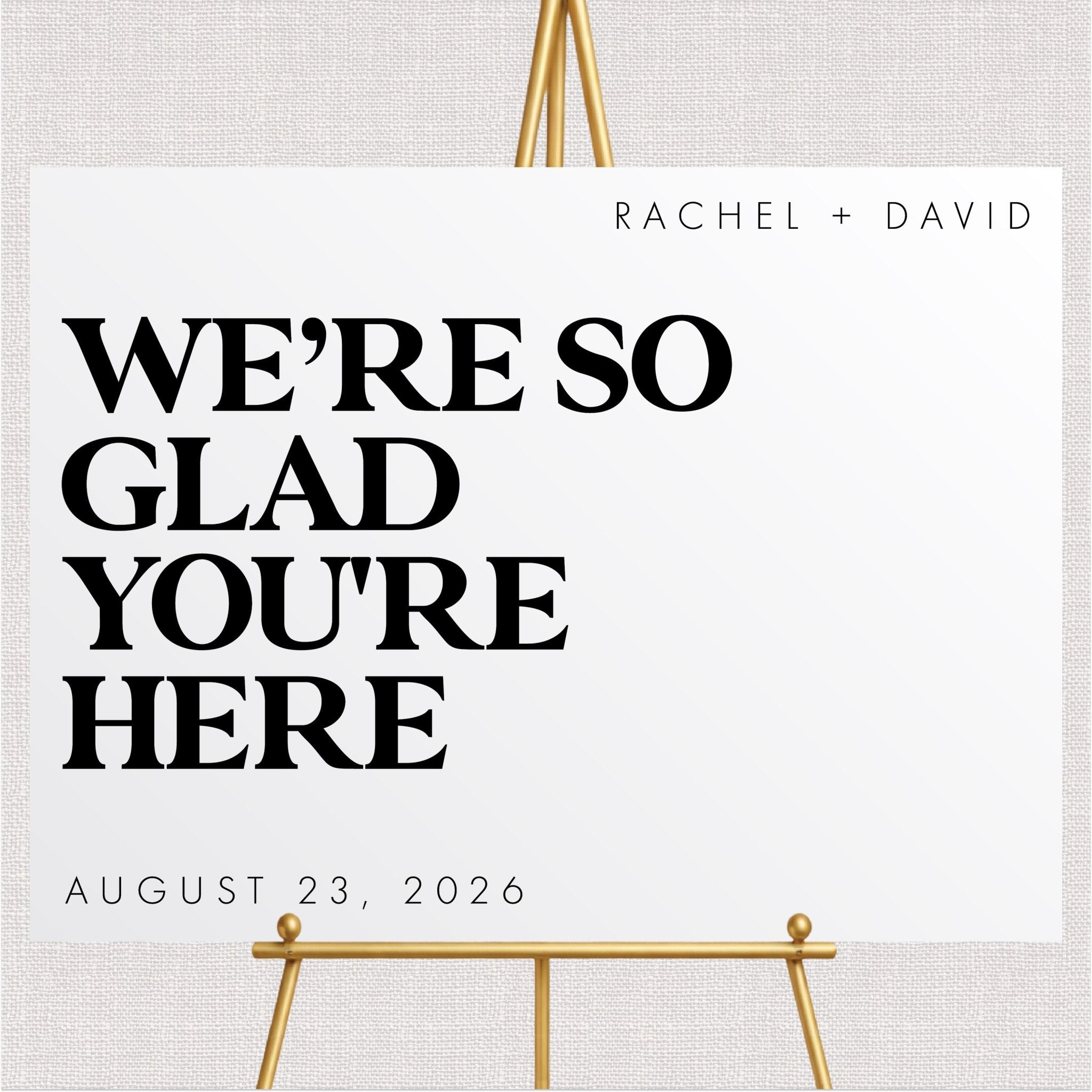 So Glad You're Here Wedding Ceremony Sign