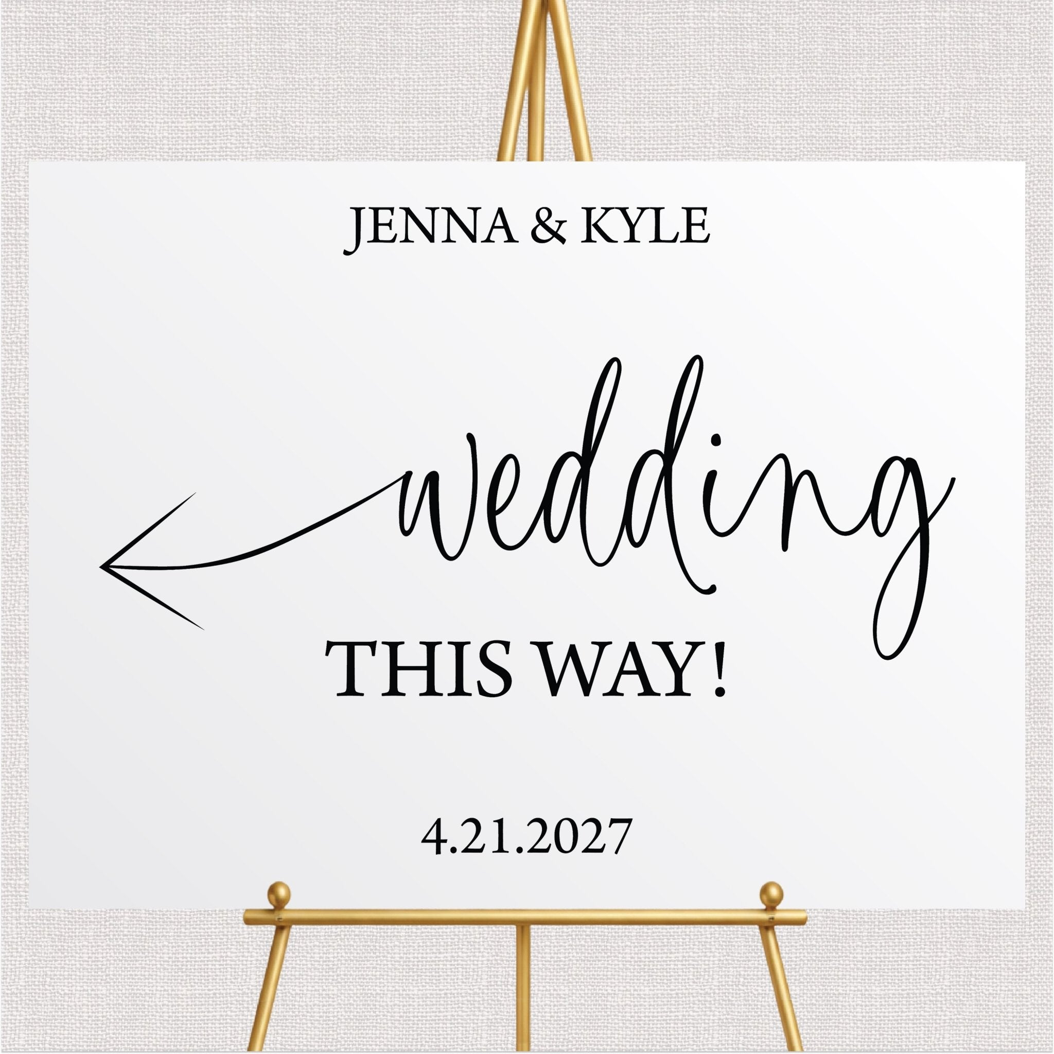 Wedding This Way Directional Ceremony Sign
