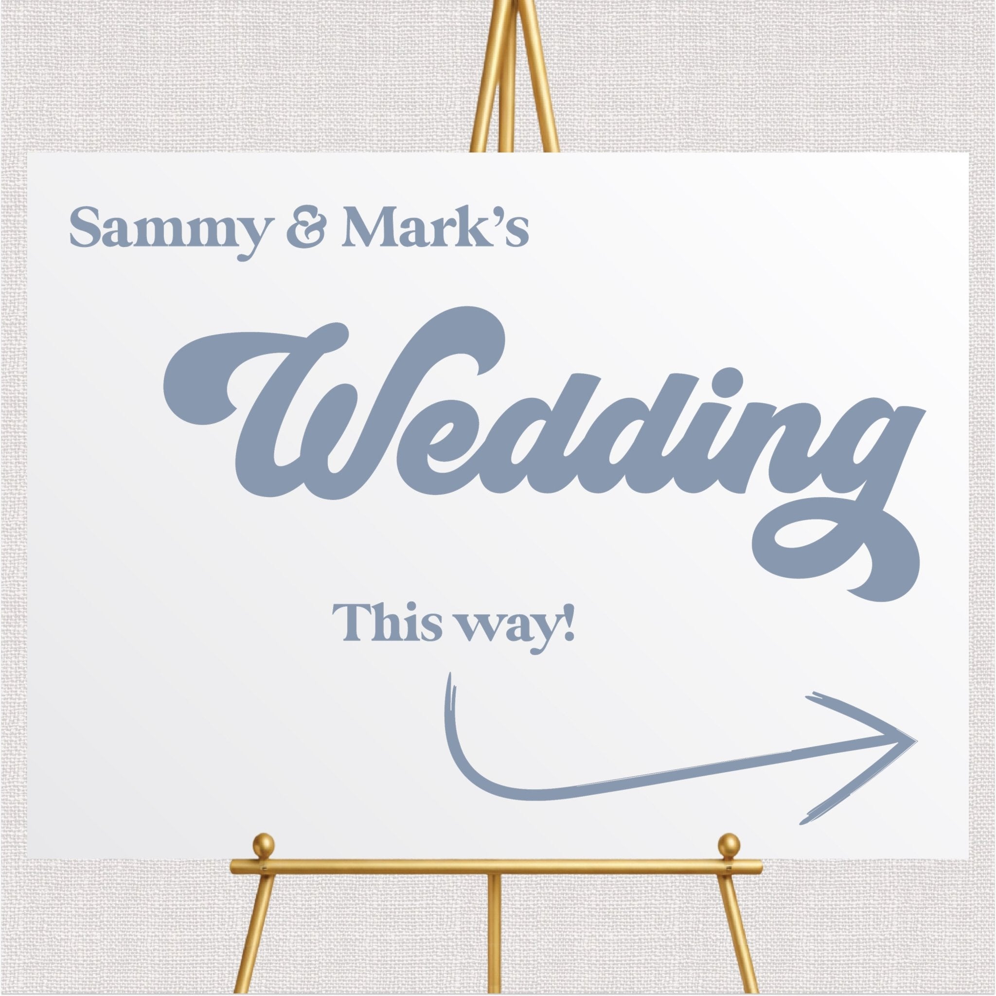 Retro Directional Wedding Ceremony Sign