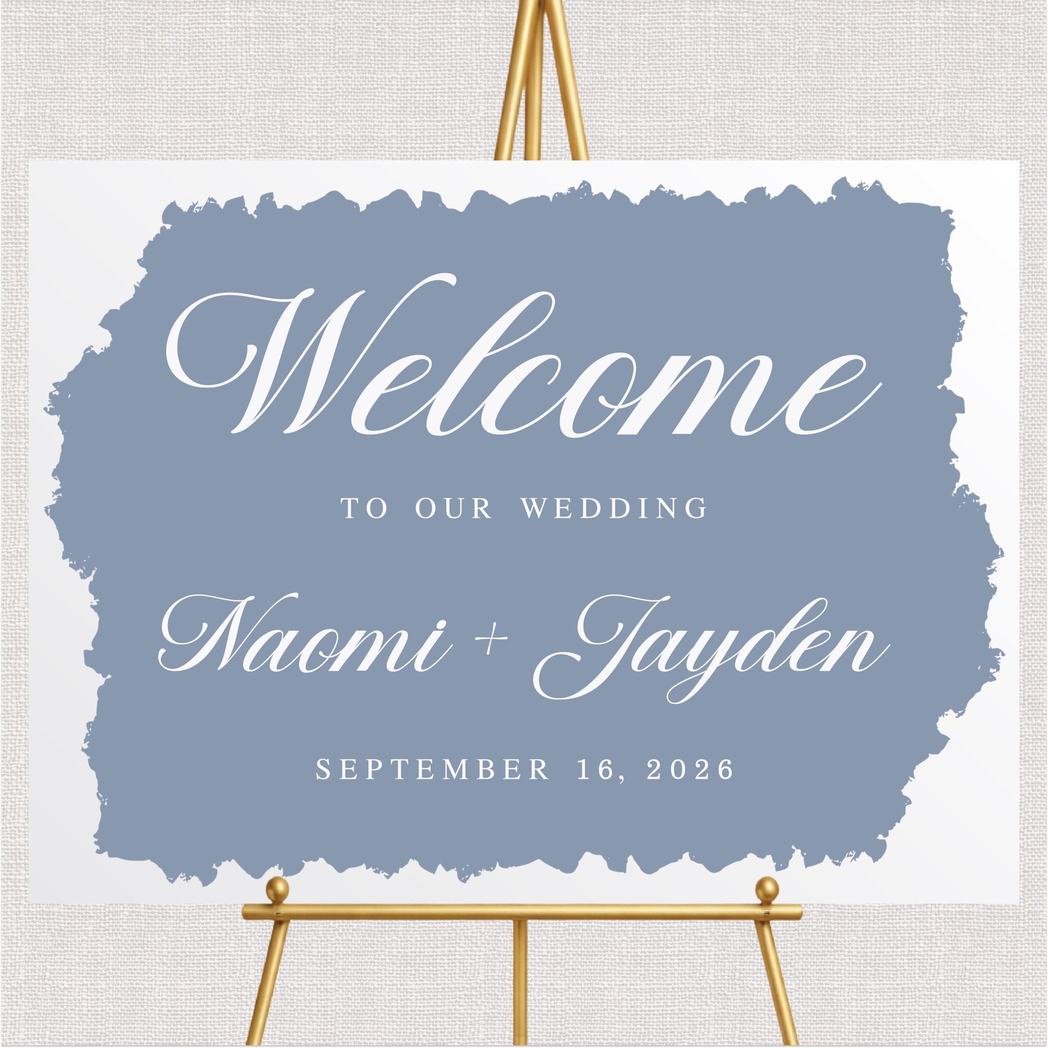 Colored Back Wedding Welcome Sign