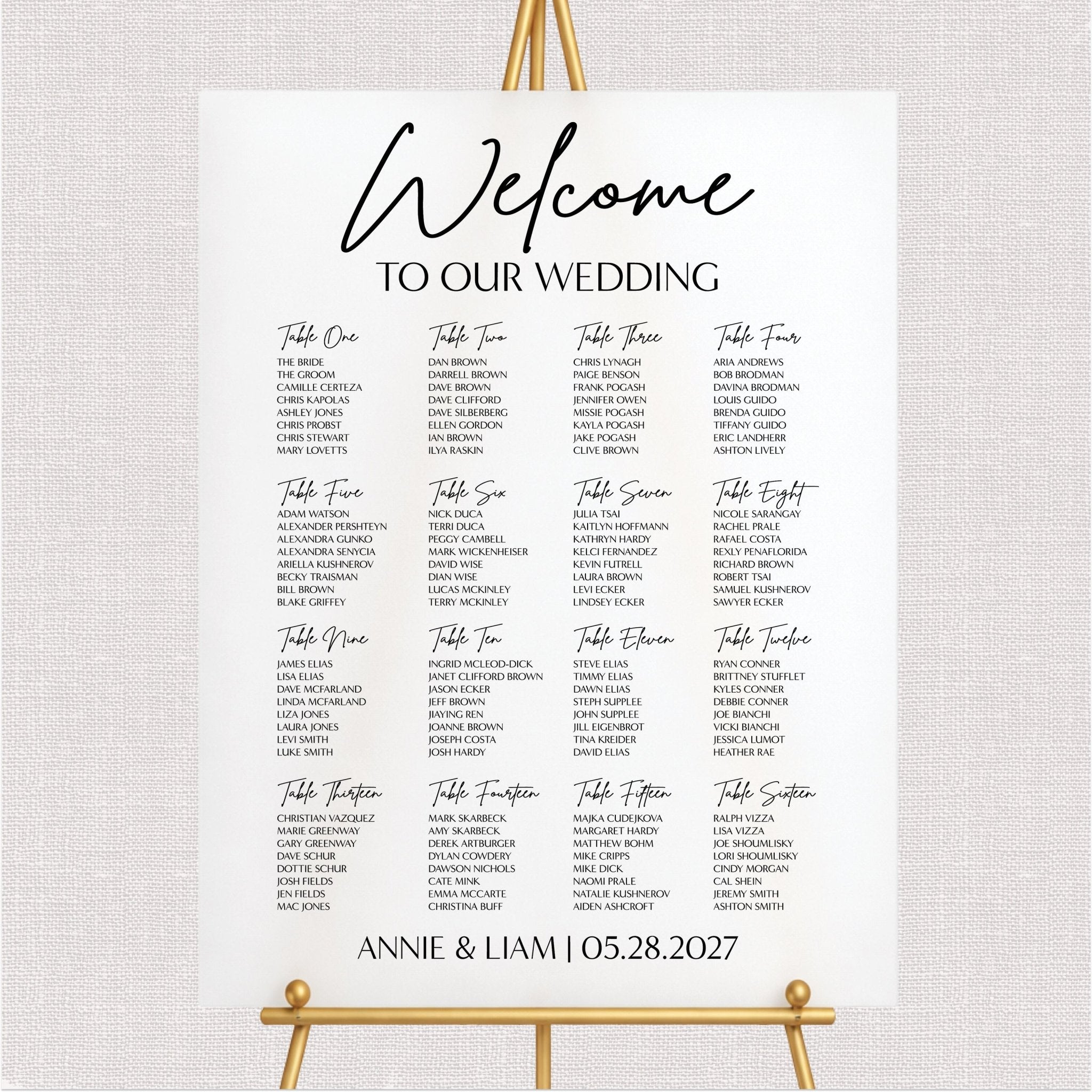 Welcome to Our Wedding Seating Chart Sign