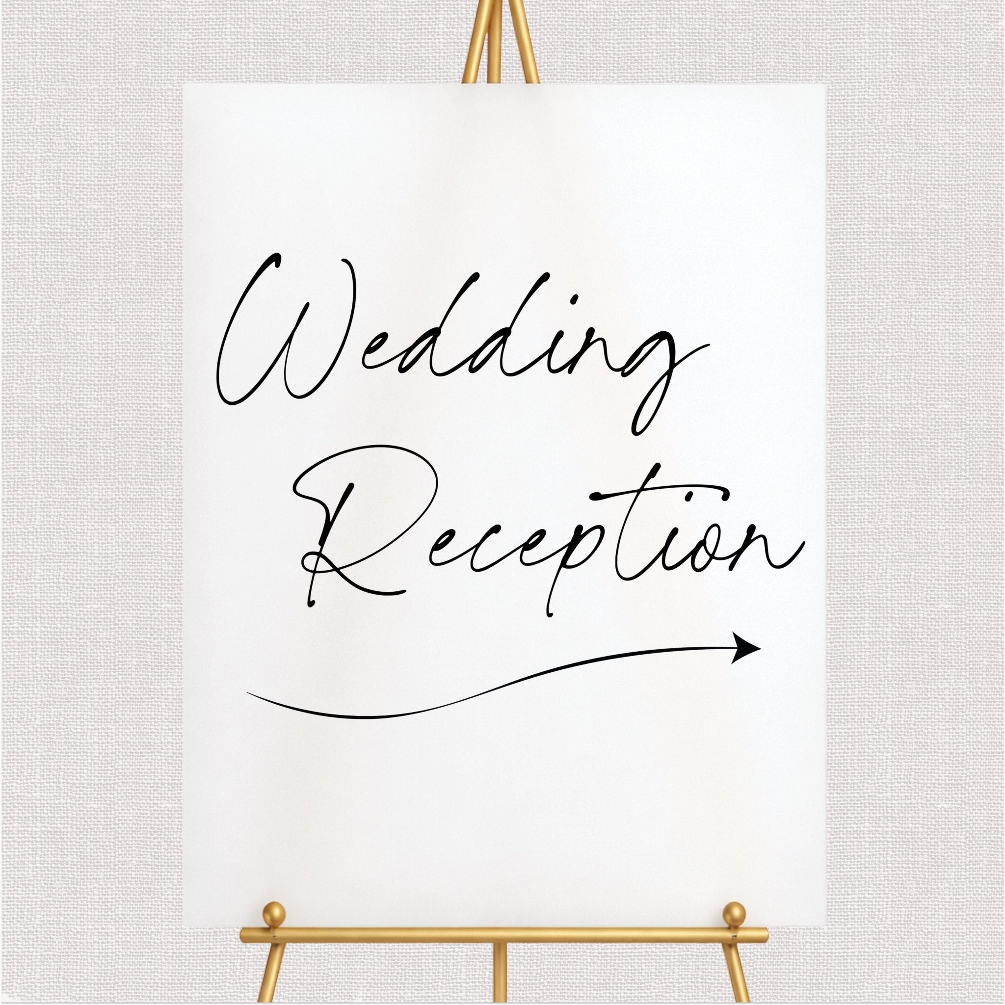Boho Reception Directional Wedding Ceremony Sign