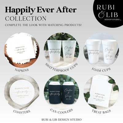 Happily Ever After Party Custom Photo Wedding Sign - Welcome Sign