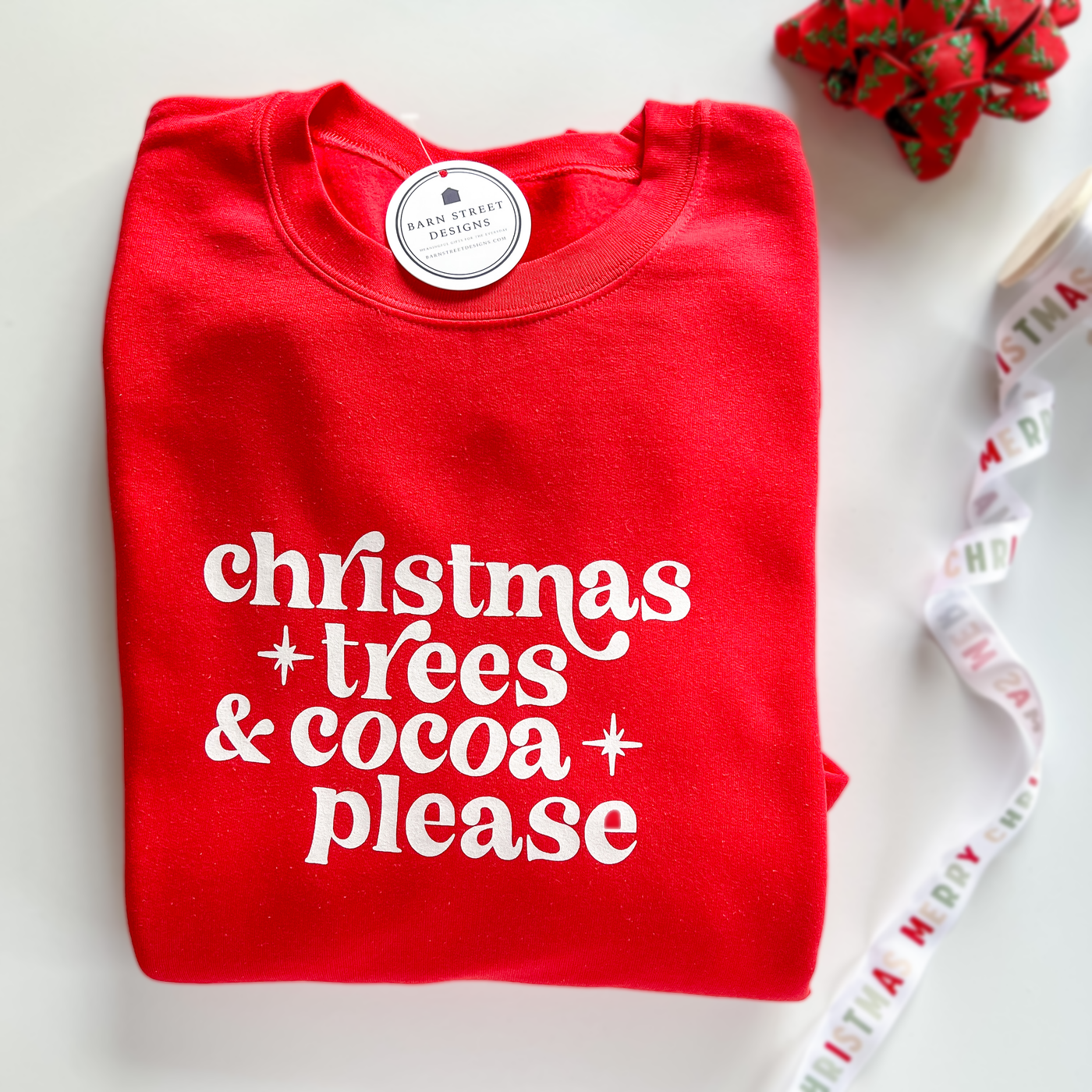 Christmas Trees & Cocoa Please Christmas Sweatshirt