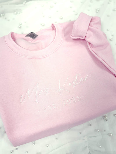 Custom Mrs Last Name Sweatshirt