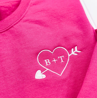 Personalized Initial Heart Valentine Sweatshirt