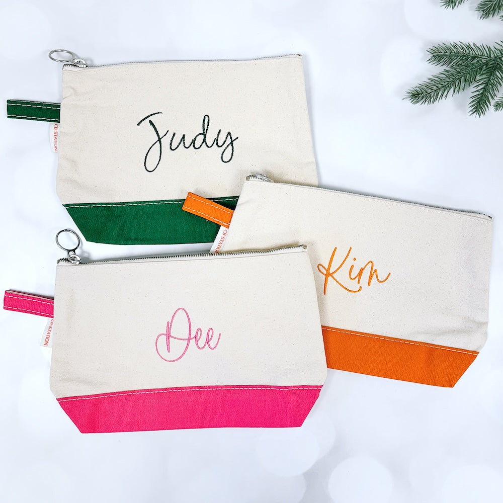 Personalized Boat Tote and Cosmetic Bag Set - Barn Street Designs