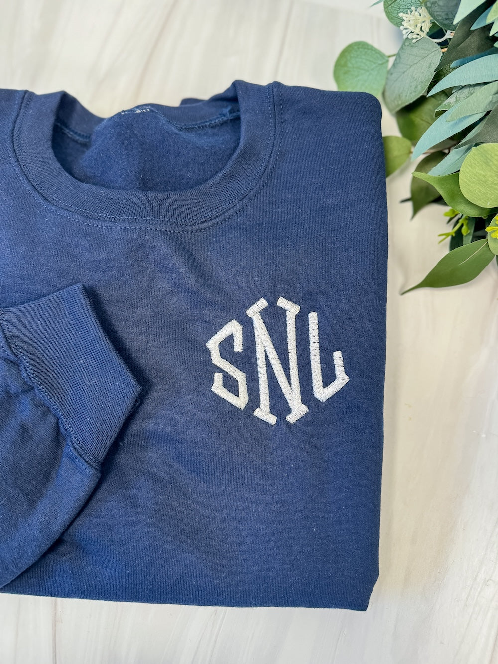 Monogrammed Embroidered Sweatshirt - Barn Street Designs