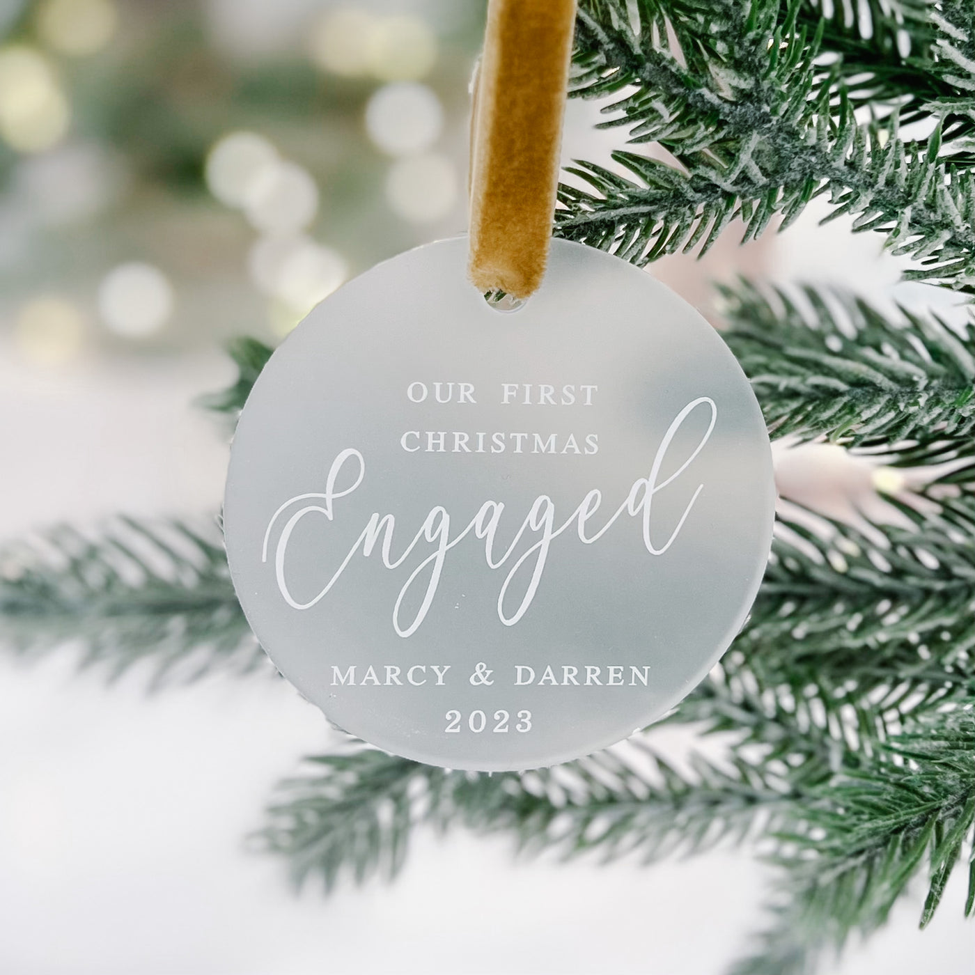 Our First Christmas Engaged Ornament