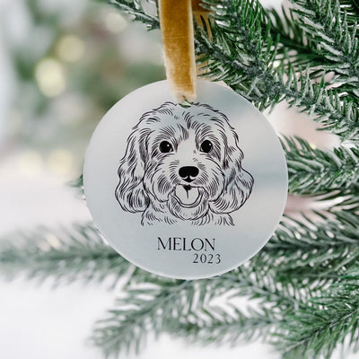 Custom Illustration Christmas Pet Ornament