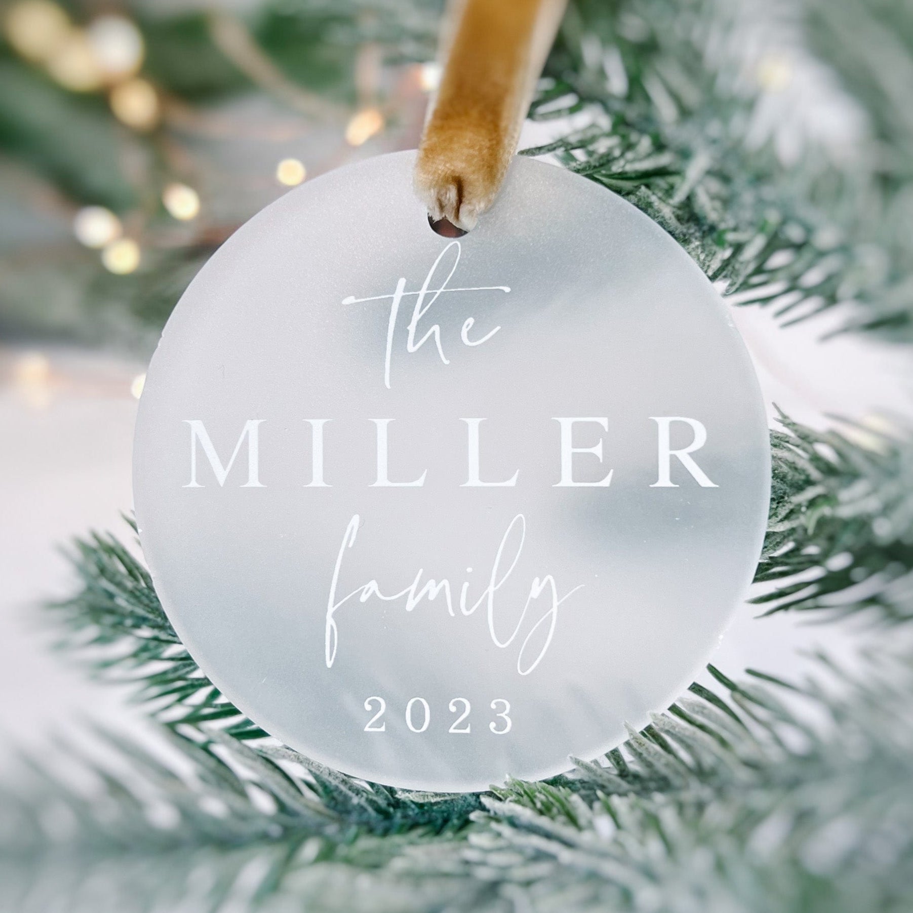 Personalized Family Christmas Ornament - Ornament - Acrylic