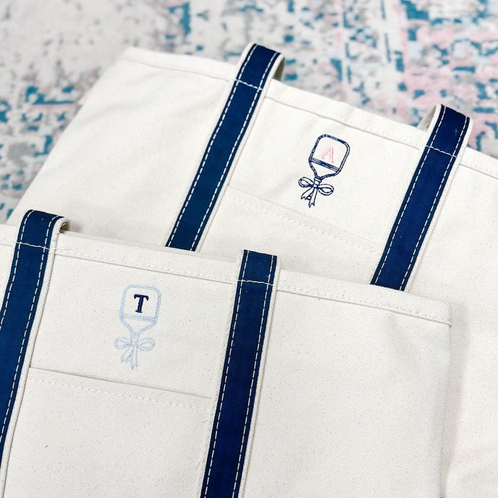 PickleBall Monogrammed Tote Bag - Embroidery - Tote Bag
