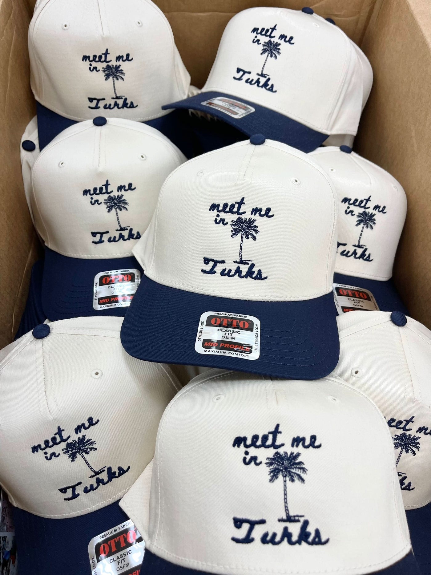 Meet Me In Turks - Navy Vintage Trucker Hat