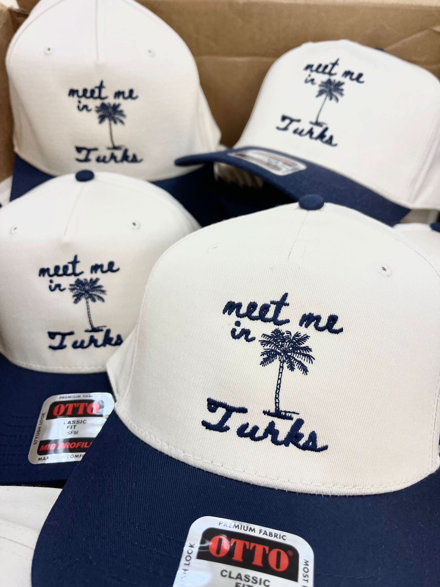 Meet Me In Turks - Navy Vintage Trucker Hat