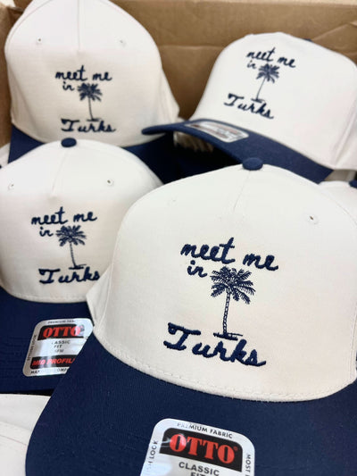 Meet Me In Turks - Navy Vintage Trucker Hat