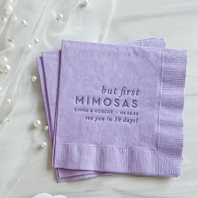 But First Mimosas Cocktail Napkins