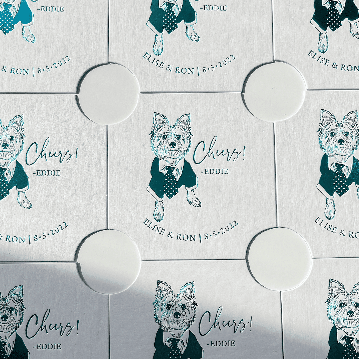 Custom Coasters Featuring Your Pet’s Illustration
