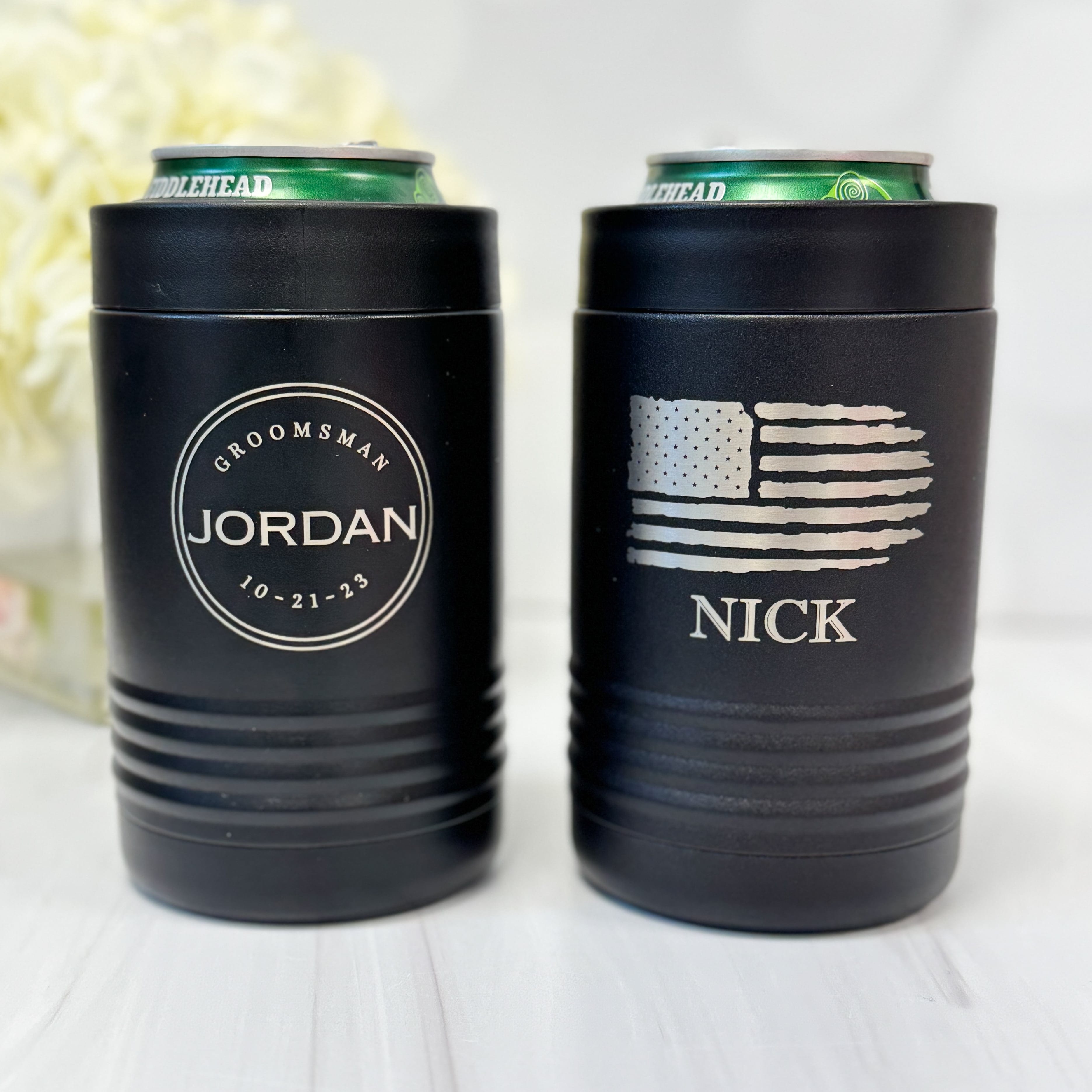 Personalized Groomsman Metal Can Cooler - Can Cooler - Metal