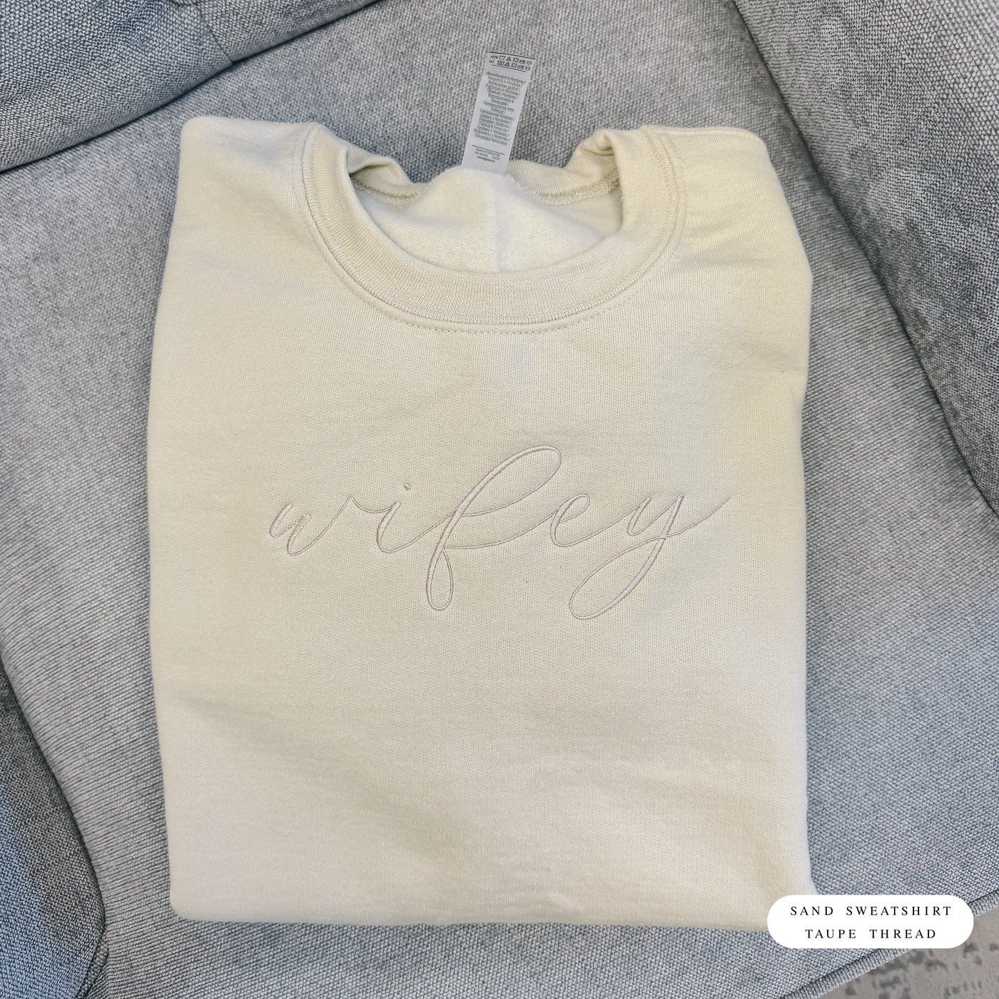 Wifey Embroidered Sweatshirt