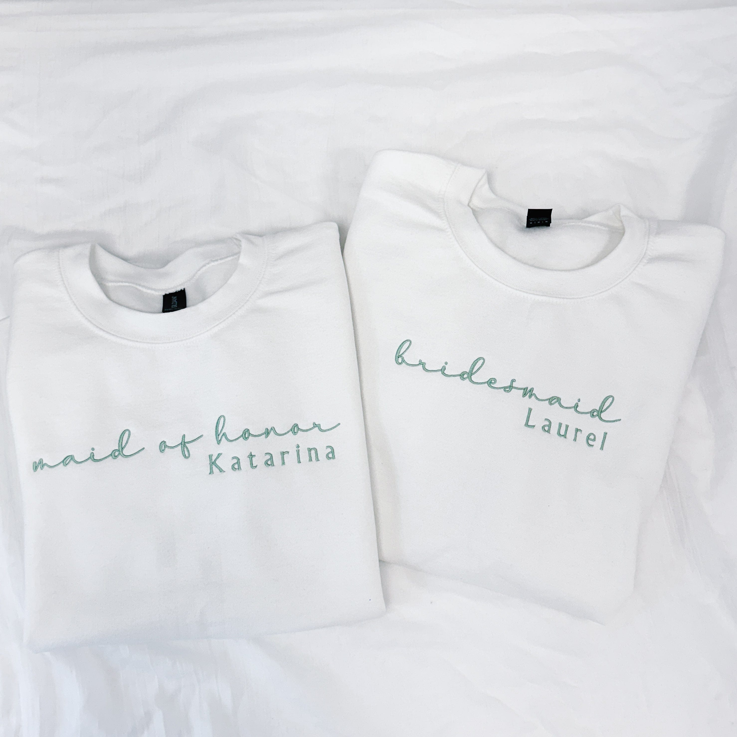 Personalized Bridesmaid Sweatshirt - Sweatshirt - Embroidery