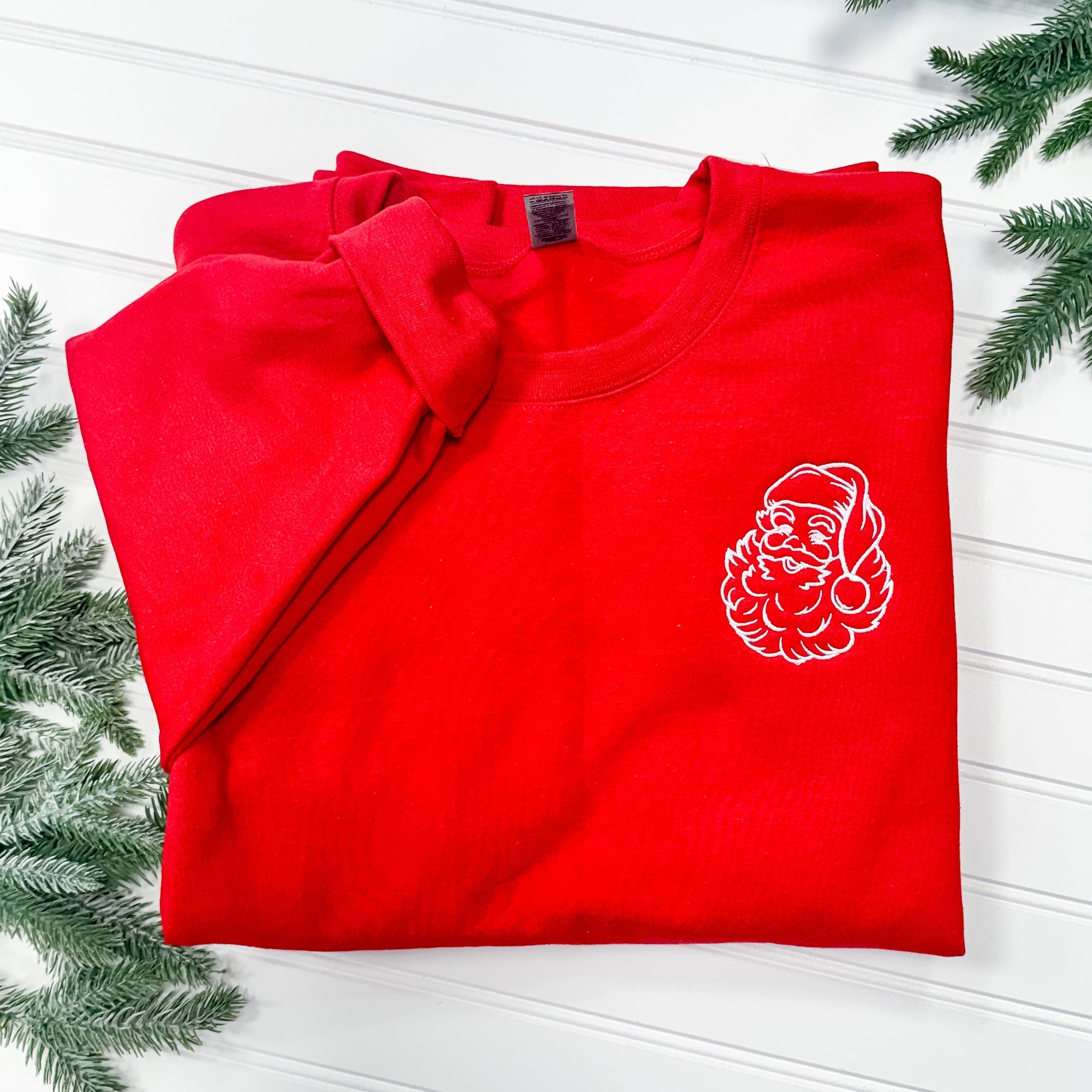 Vintage Santa Christmas Sweatshirt - Sweatshirt - Embroidery