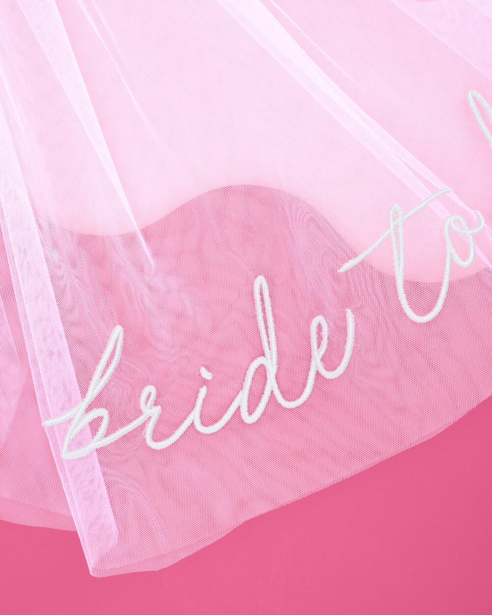 Bride To Be Veil - white embroidered veil