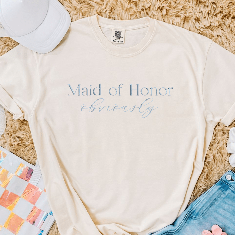 Maid of Honor T-shirt - Embroidery - Tshirt
