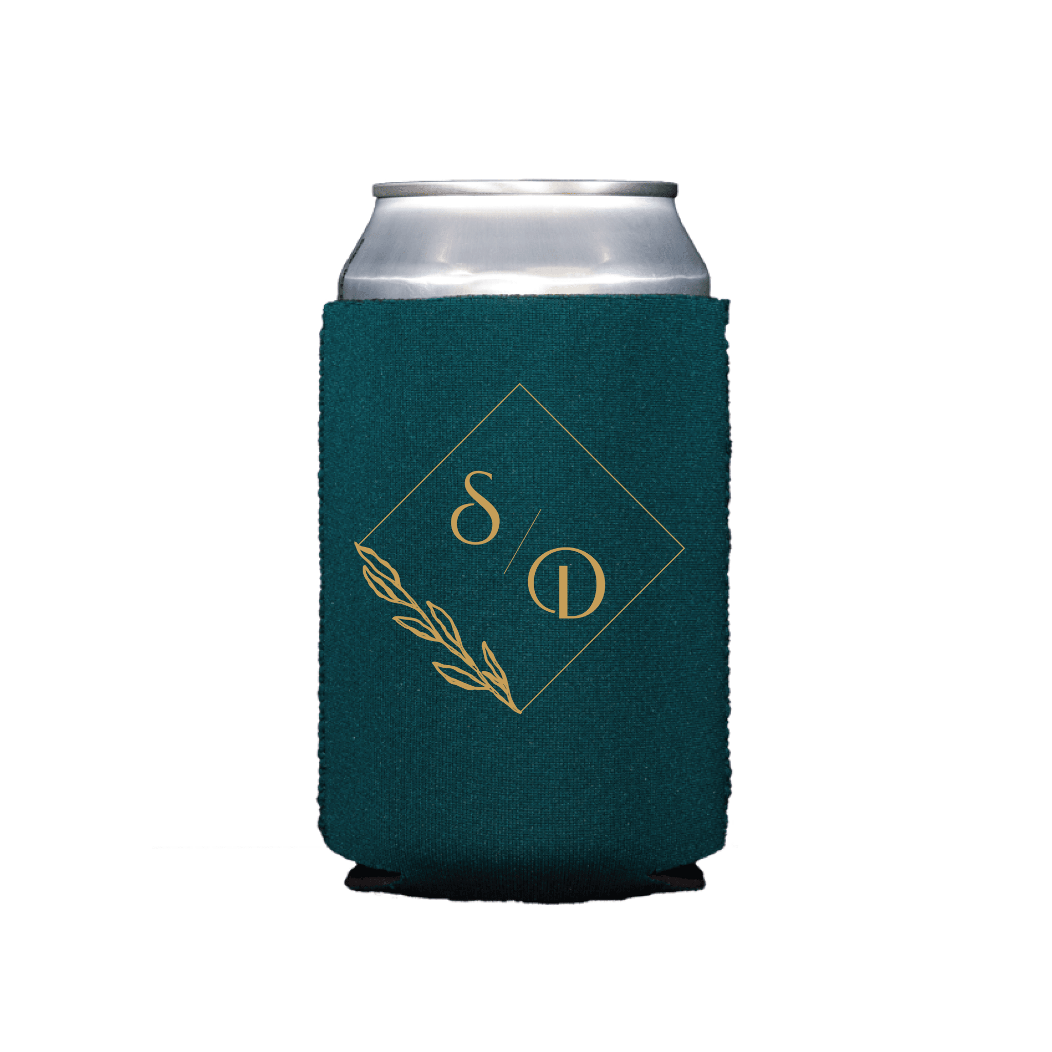Monogrammed Wedding Reception Can Holder - Can Cooler