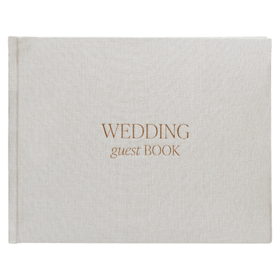 Tan Wedding Guestbook