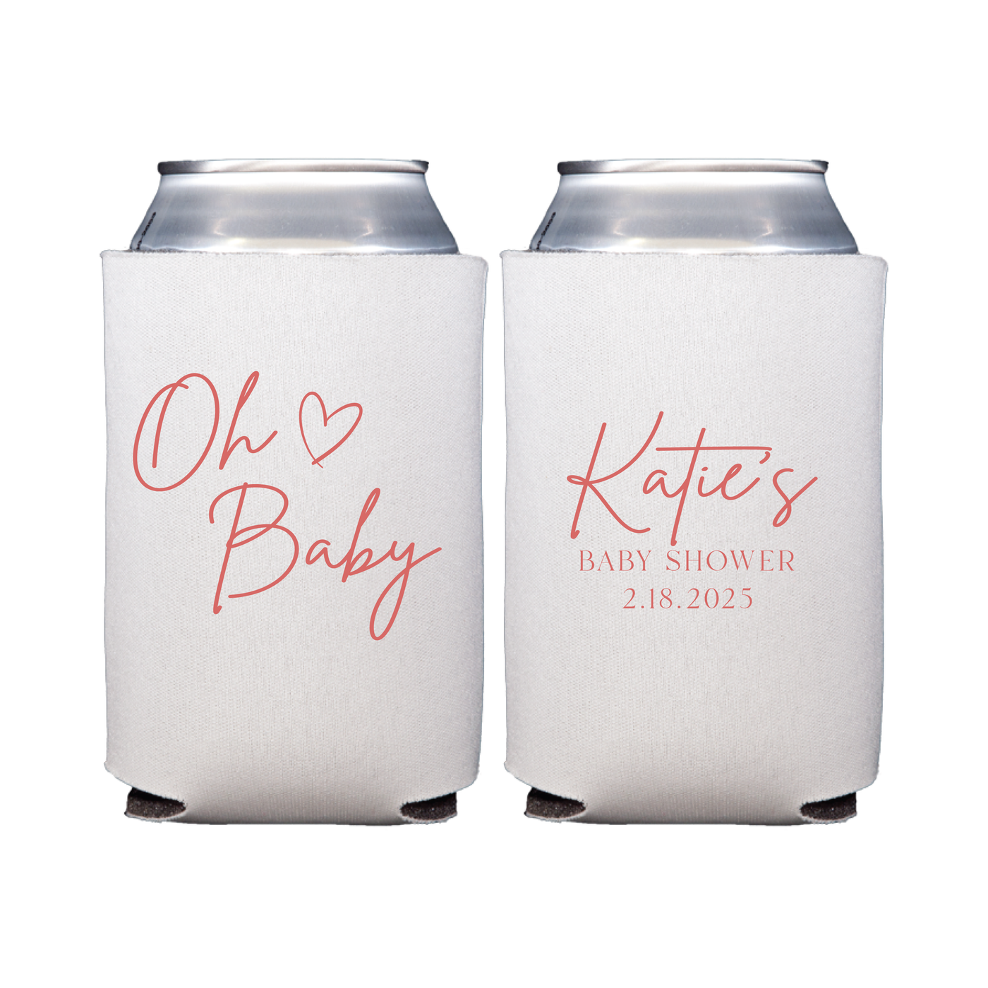 Oh Baby Personalized Baby Shower Can Cooler