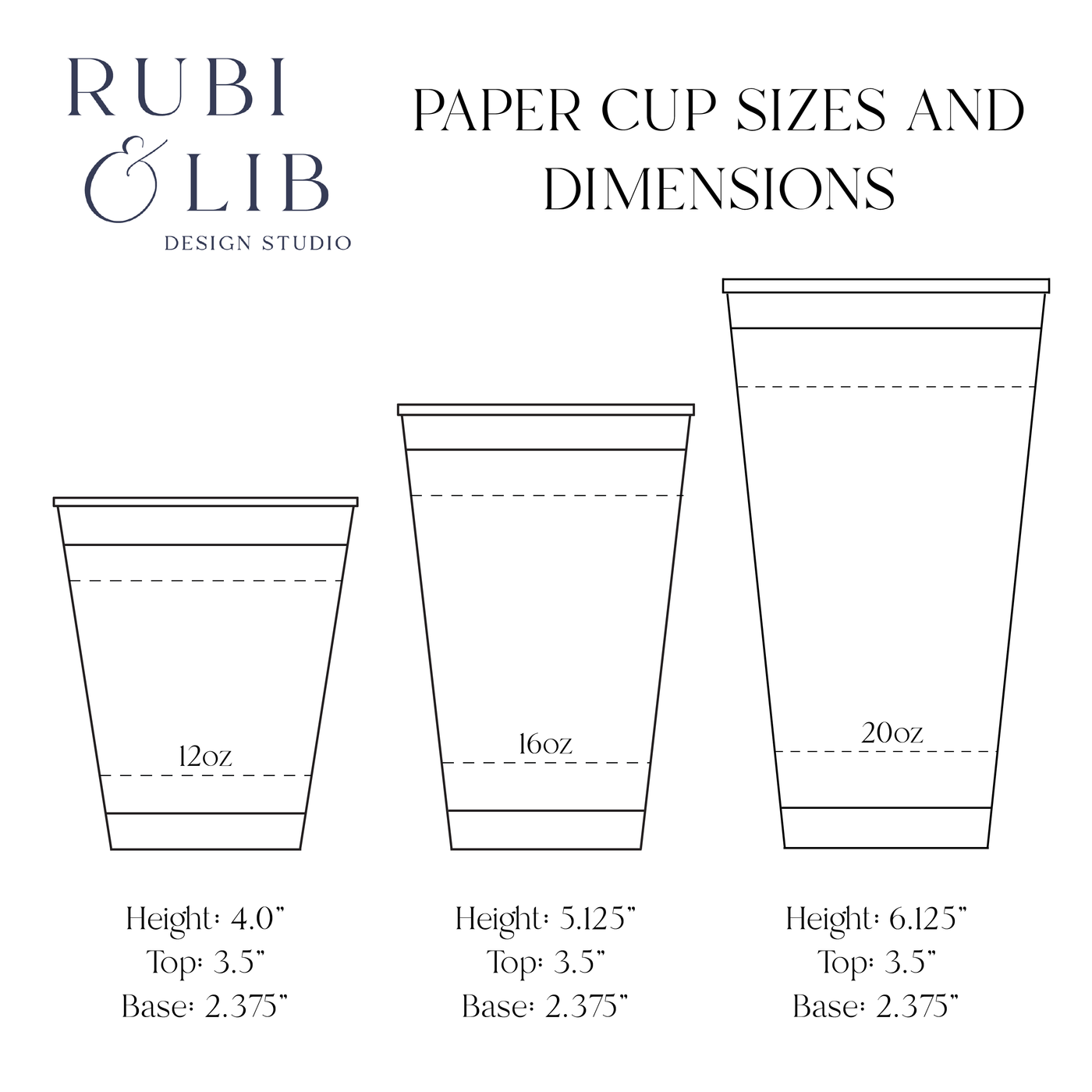 Square Monogram Personalized Wedding Paper Cups