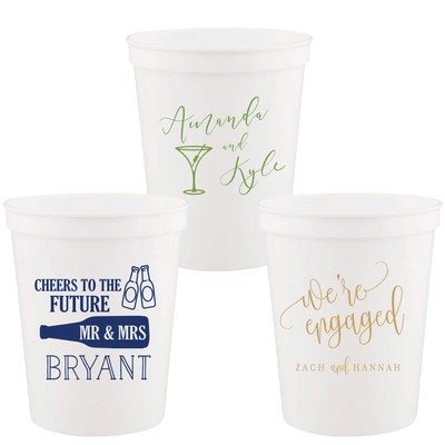 Personalized Pre-Wedding Stadium Cups