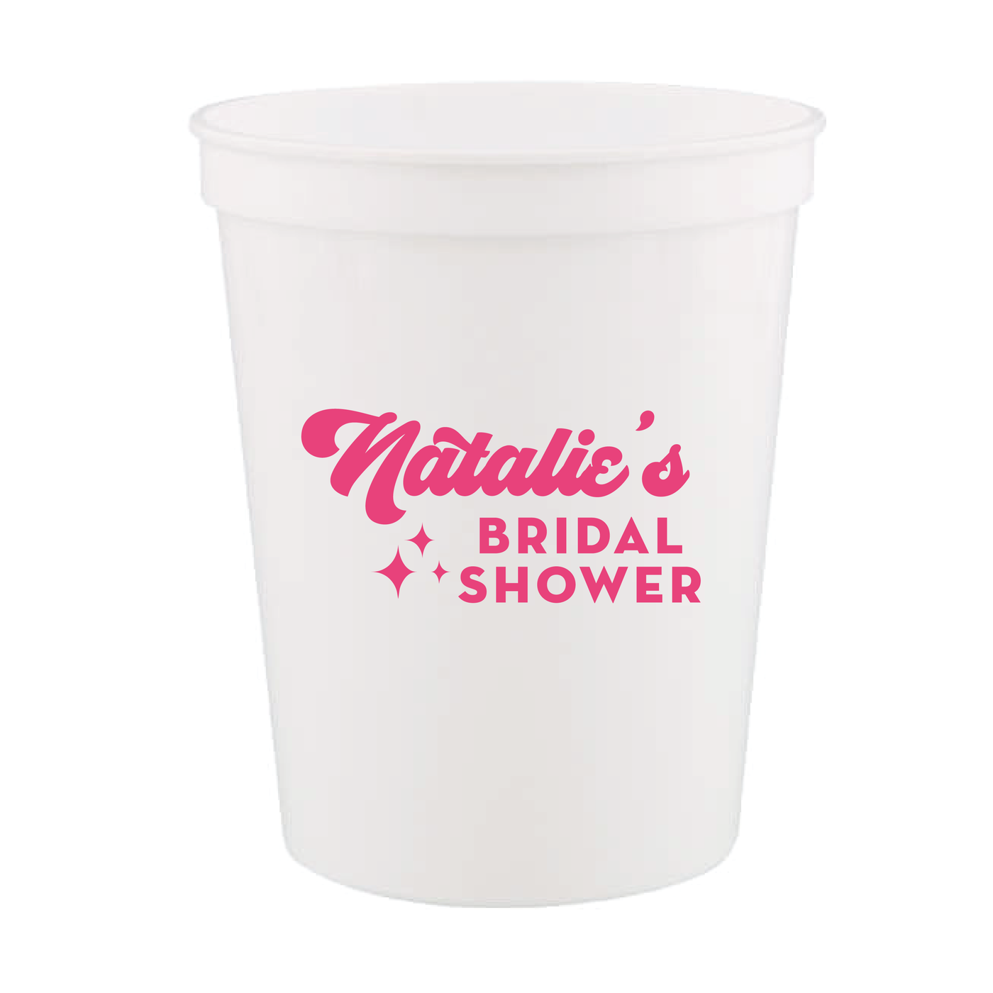 Personalized Stadium Cups for Bridal Showers