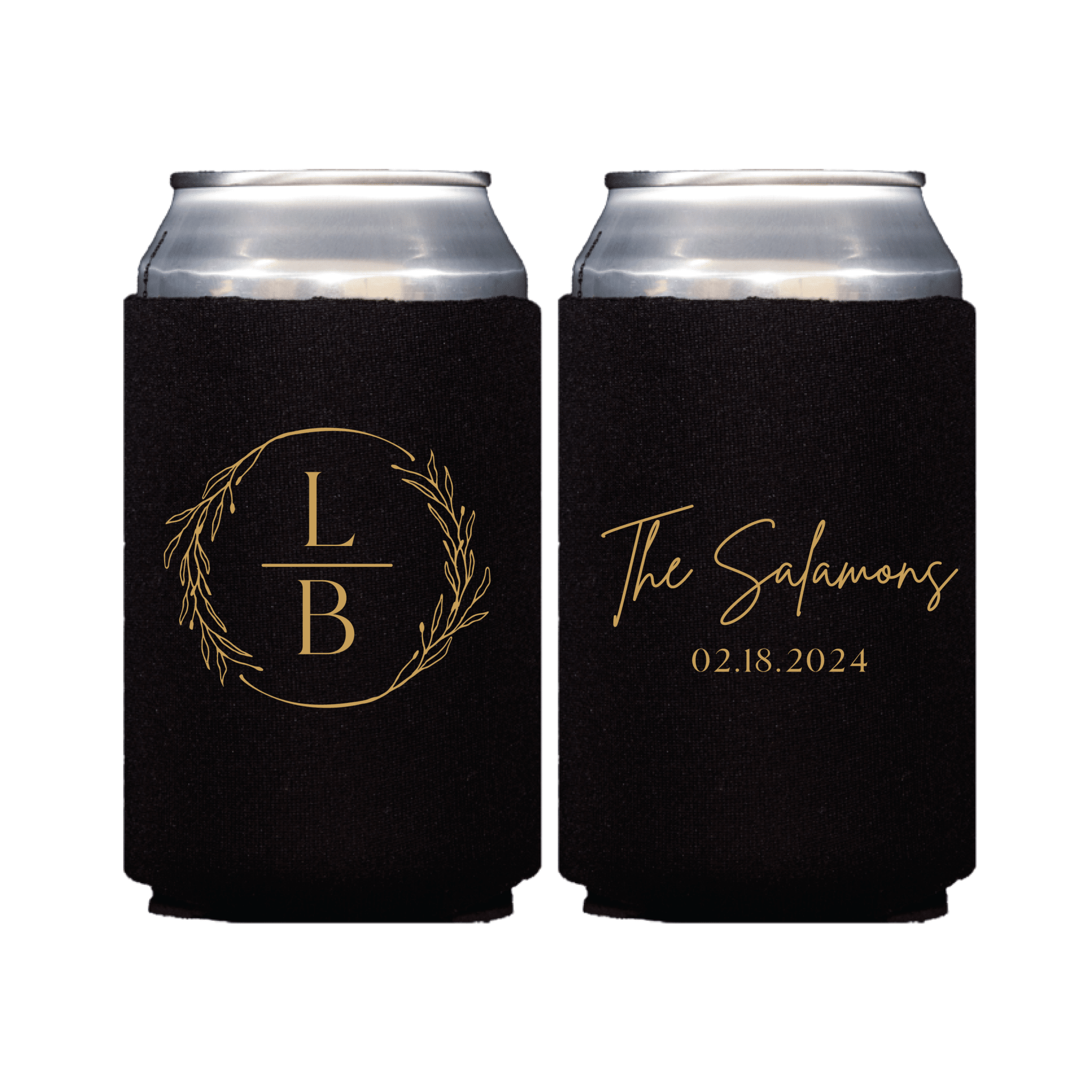 Personalized Wedding Can Holder - Can Cooler