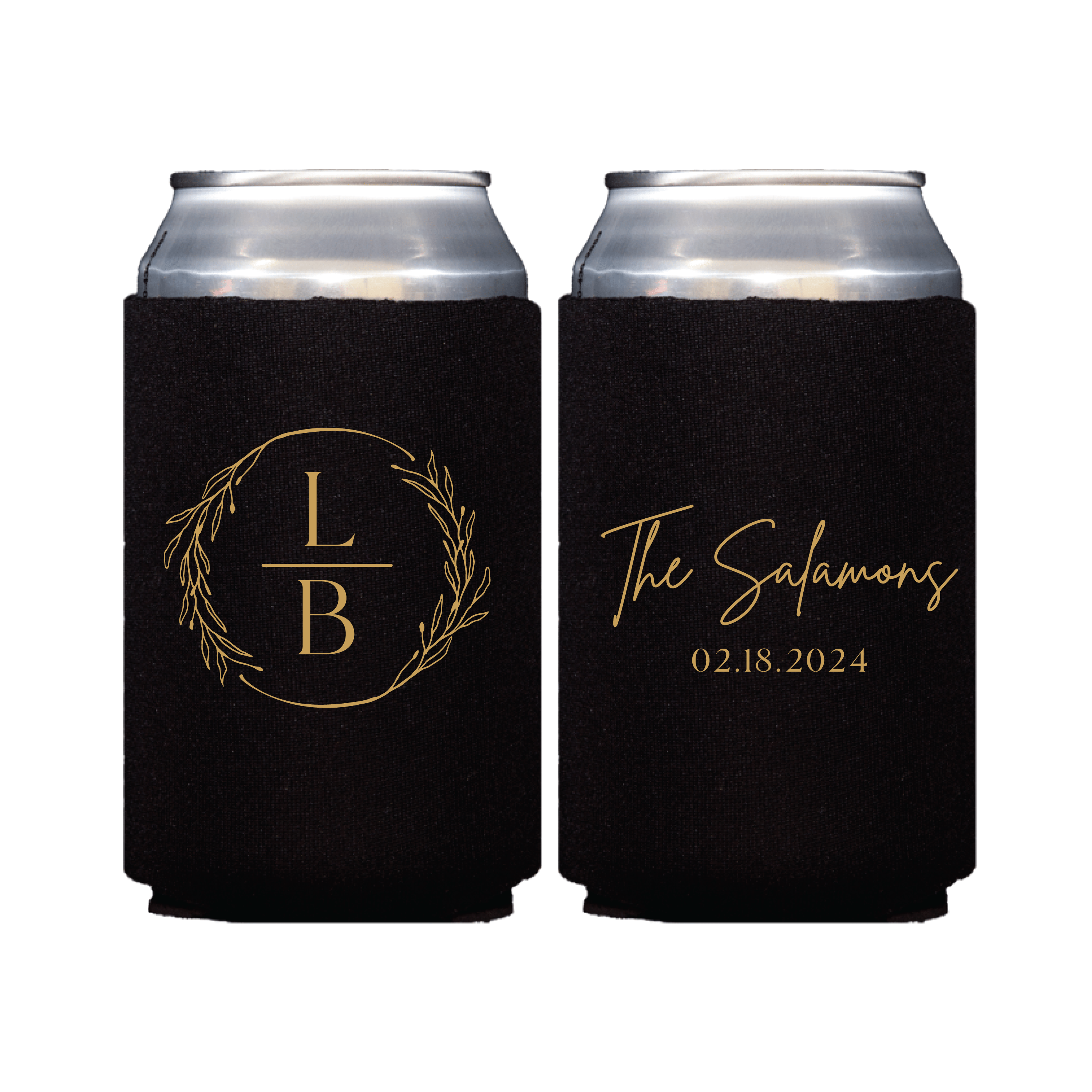 Personalized Wedding Can Holder - Can Cooler